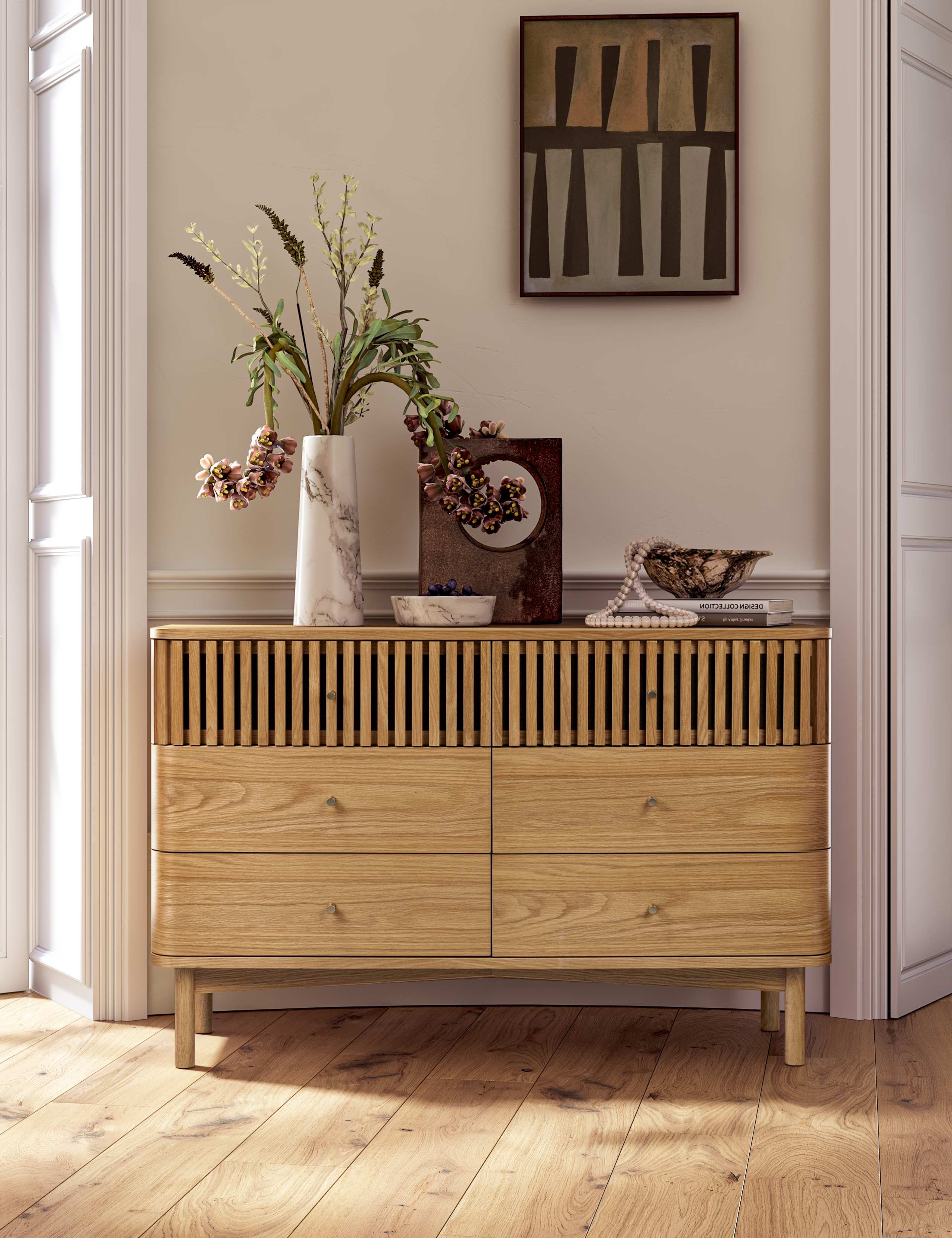 Soho Oak 6 Drawer Chest 1 of 11