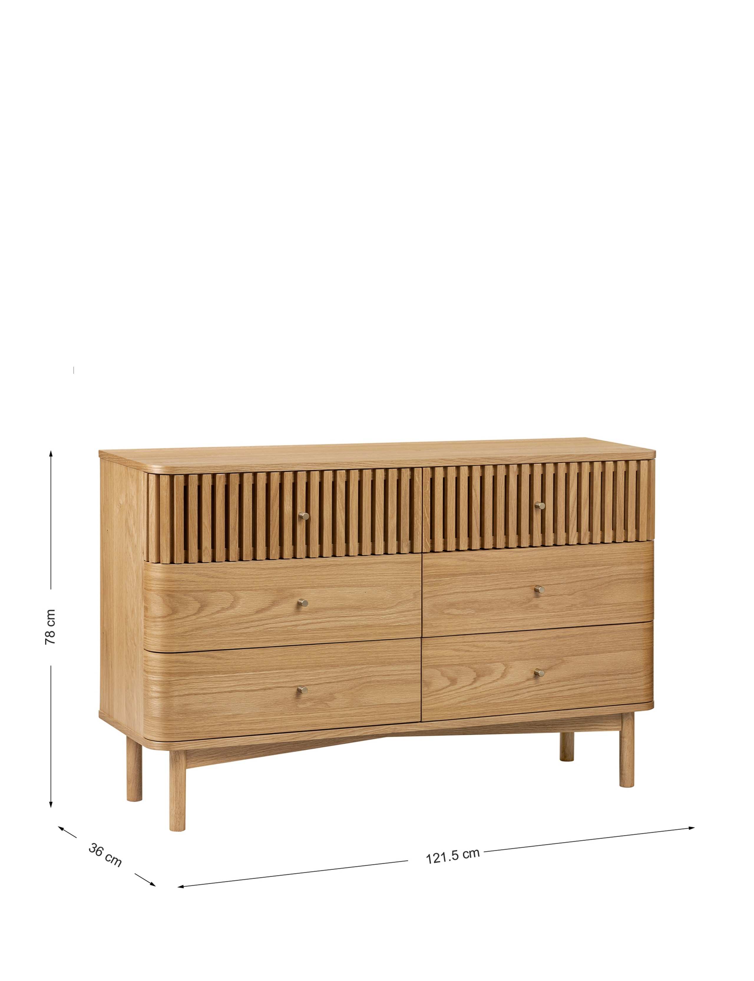 Soho Oak 6 Drawer Chest 11 of 11