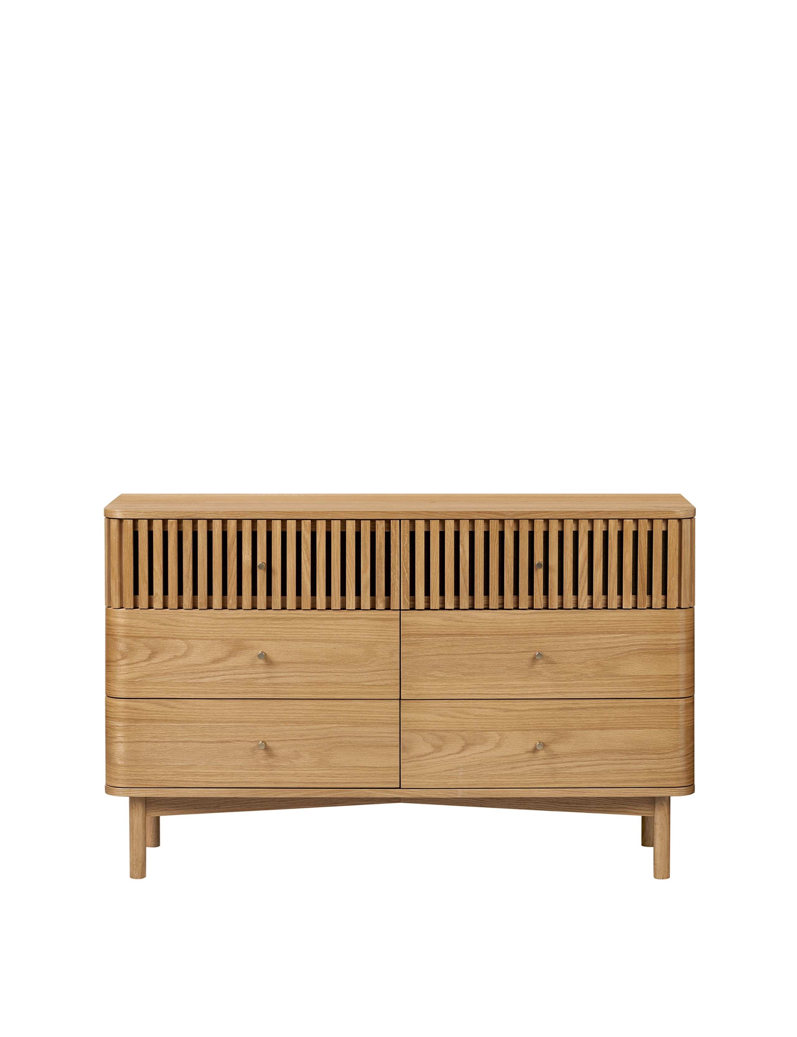 Soho Oak 6 Drawer Chest 2 of 11