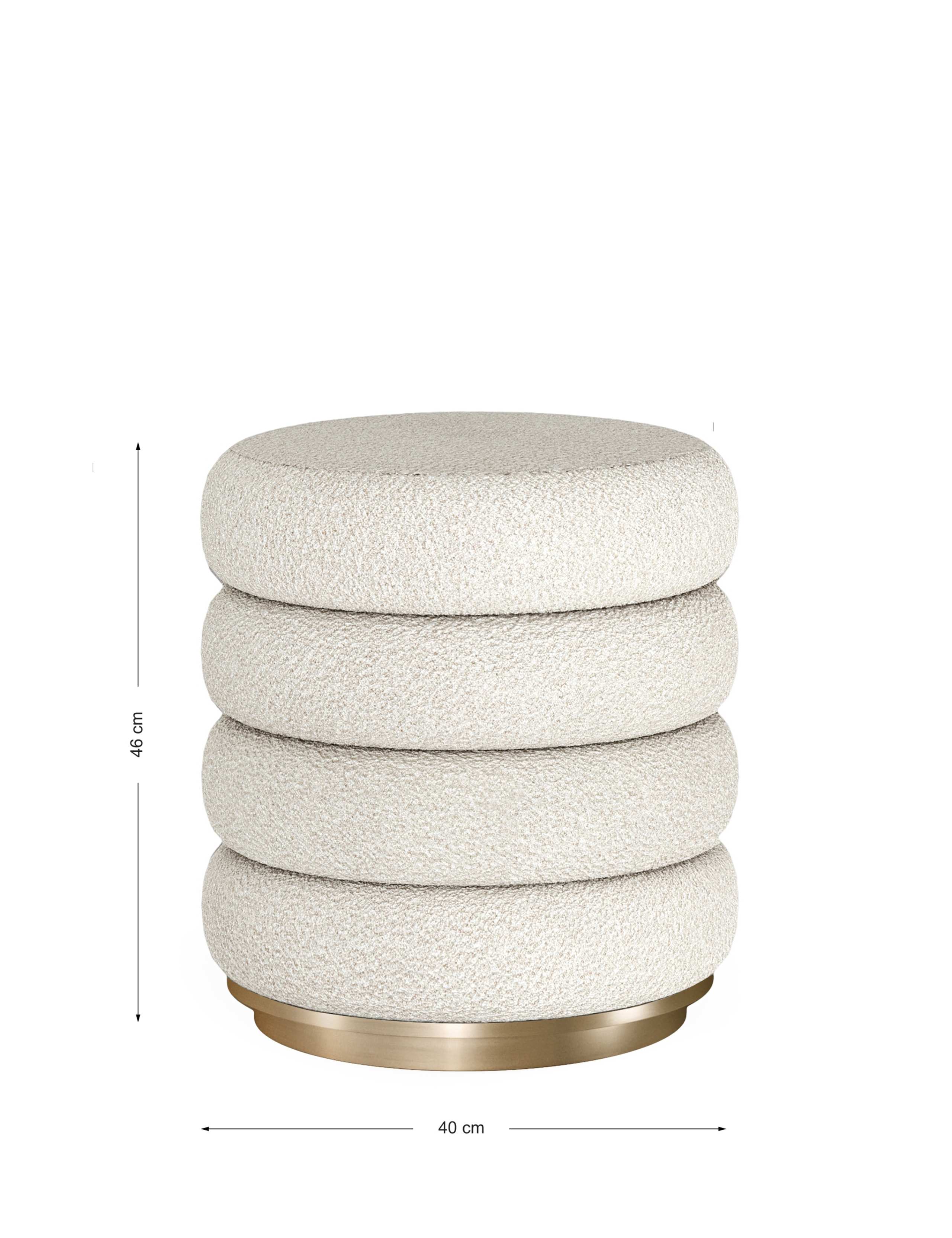 California Cream And Gold Footstool 4 of 4