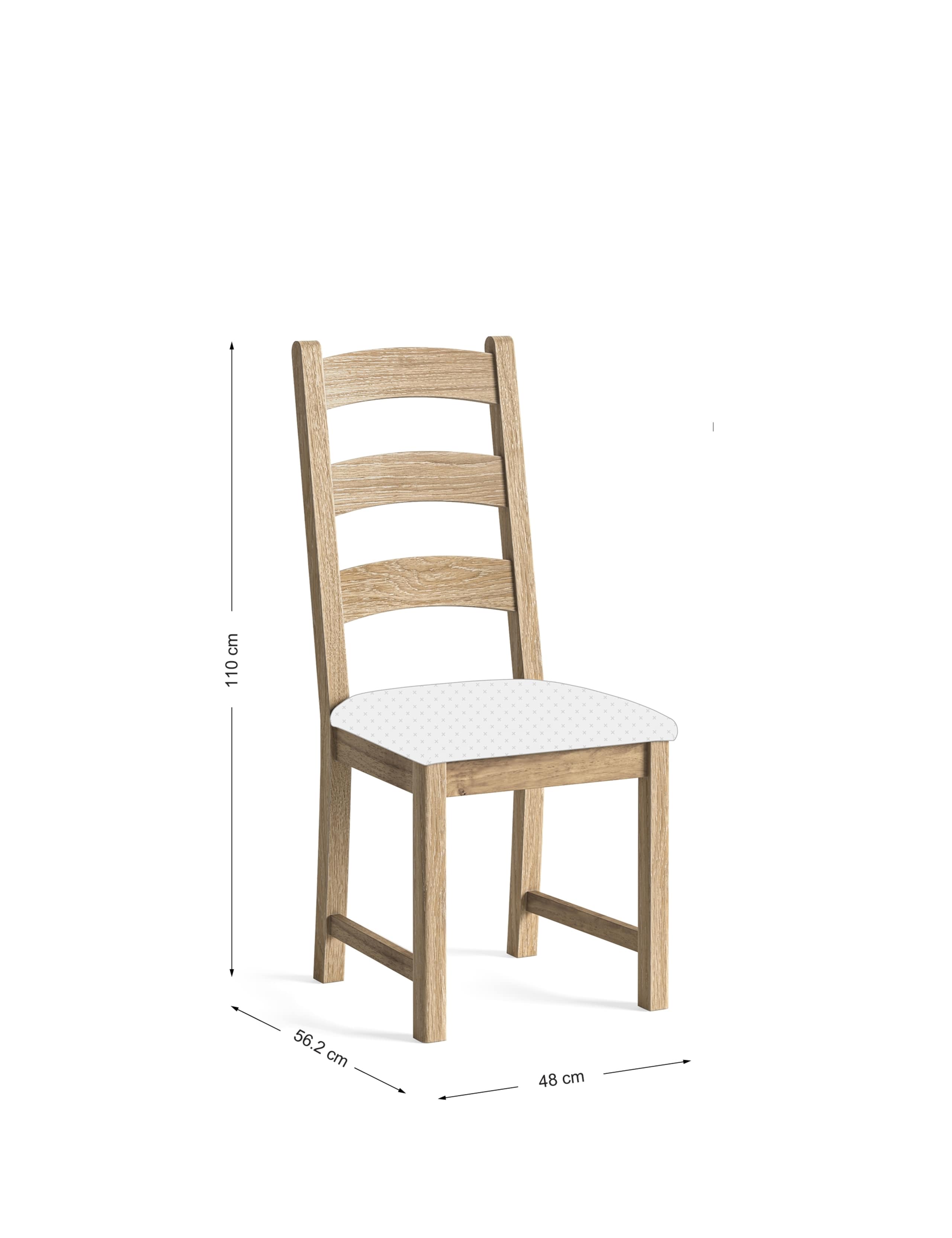 Set of 2 Normandy Oak Dining Chairs 4 of 4