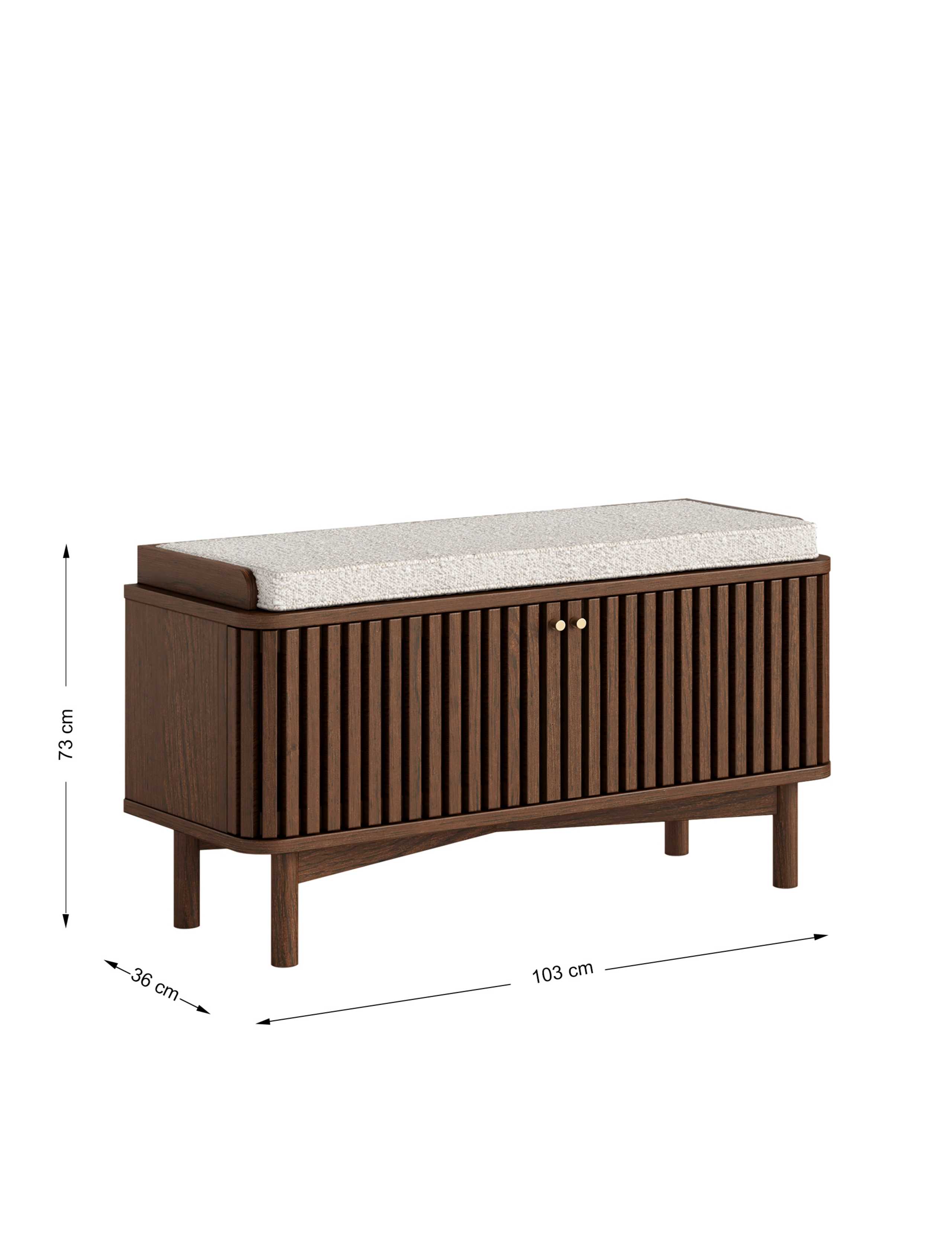 Soho Oak Storage Bench 6 of 6