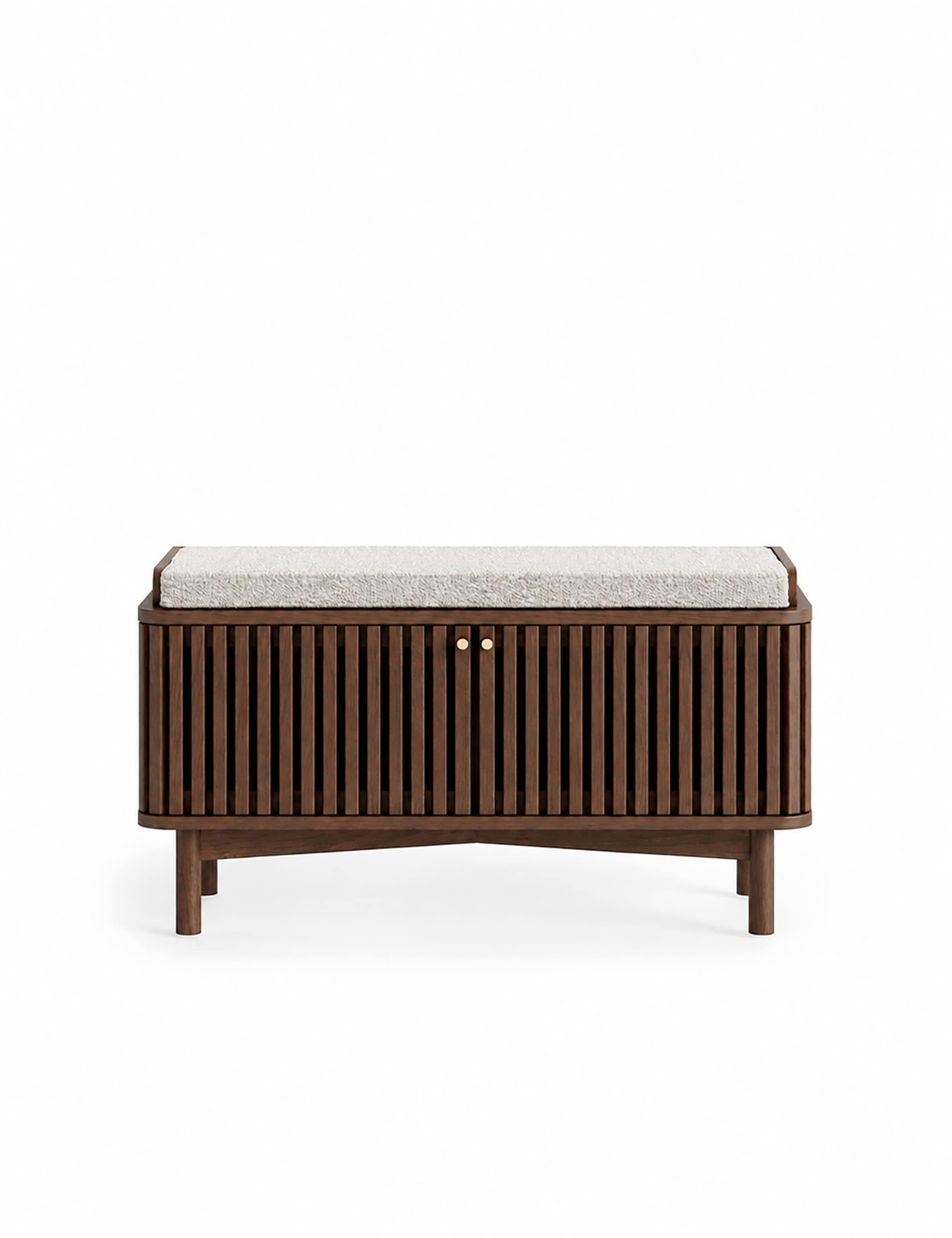 Soho Oak Storage Bench 2 of 6