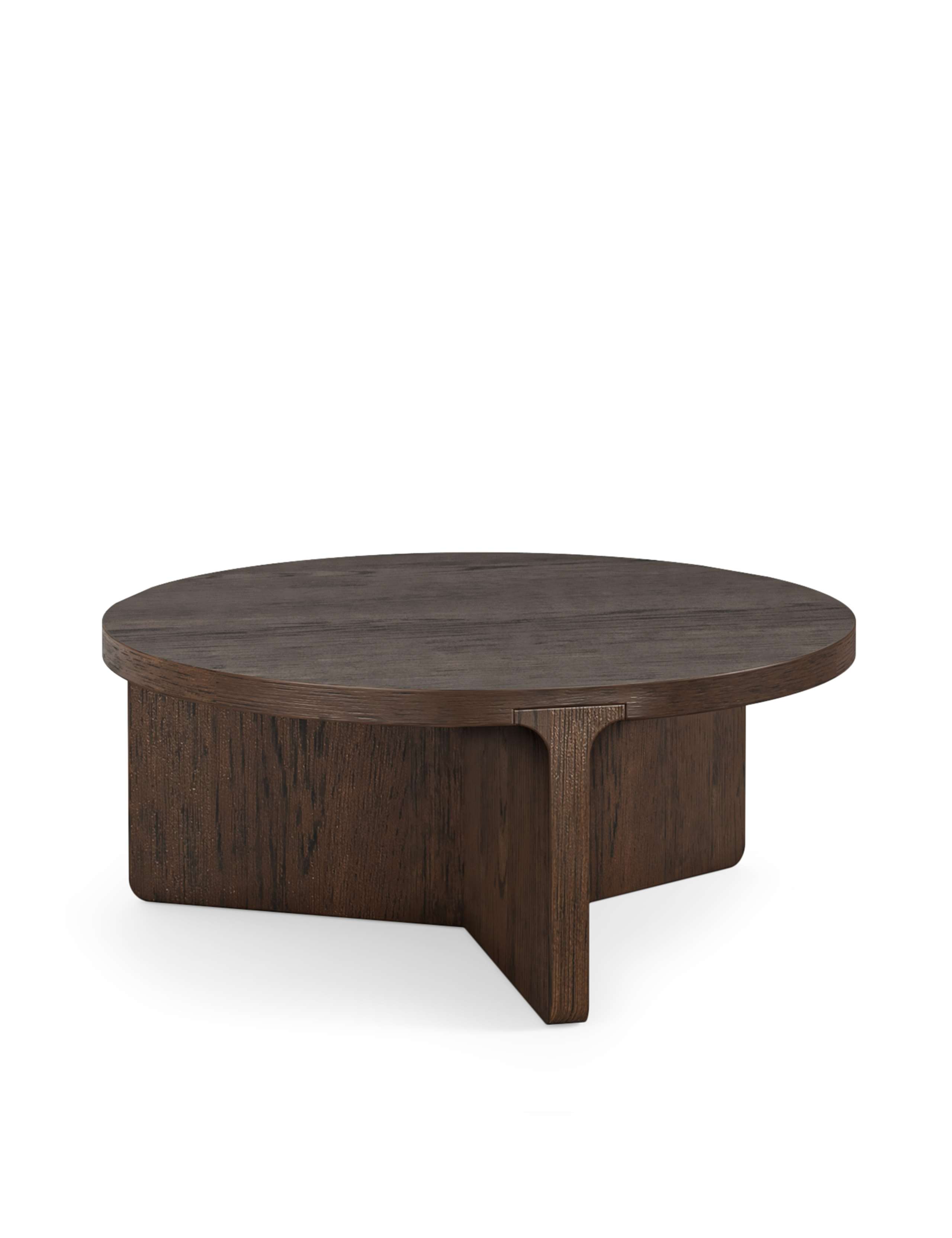 California Round Oak Coffee Table 2 of 7