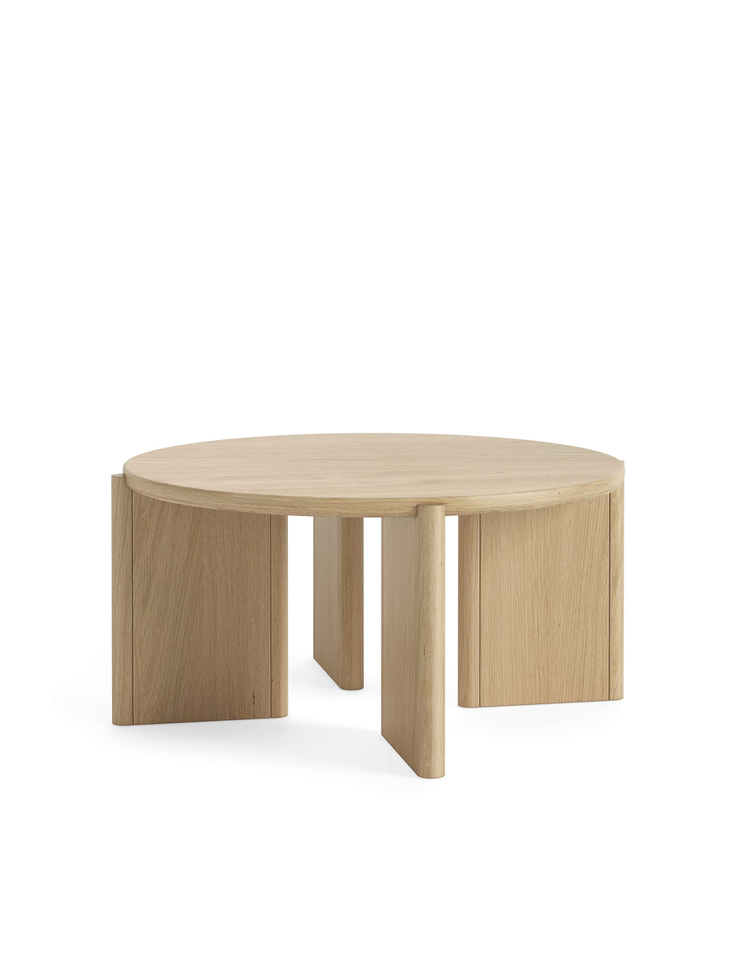 Cara Round Oak Coffee Table 2 of 6
