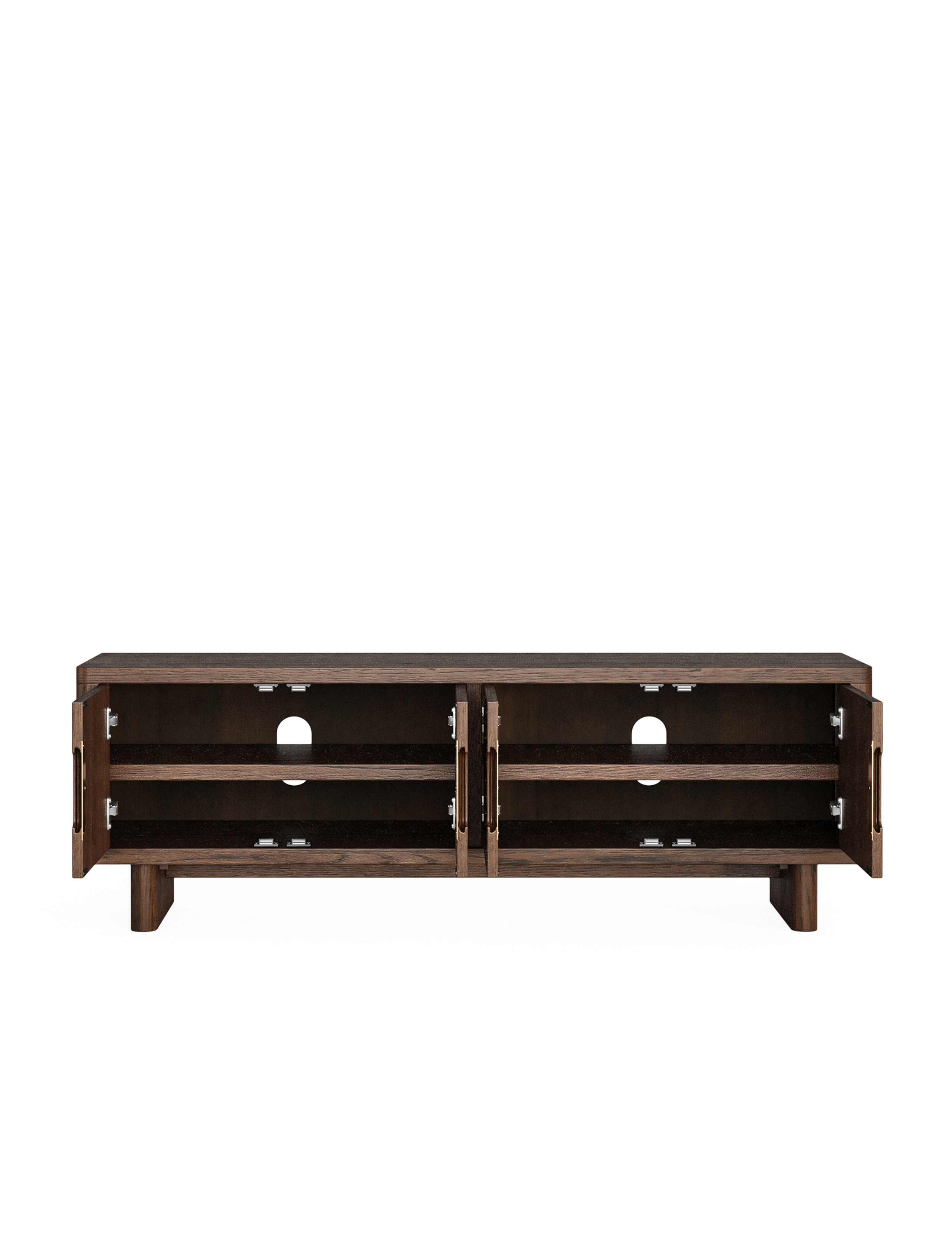 California Oak Walnut Finish Media Unit 5 of 8