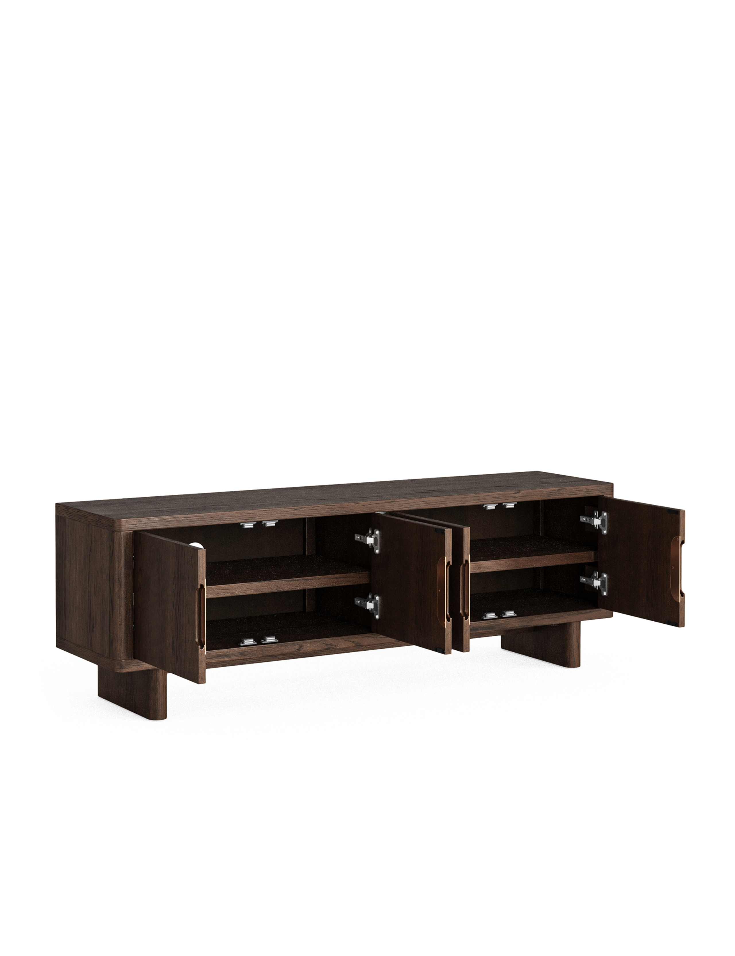 California Oak Walnut Finish Media Unit 6 of 8