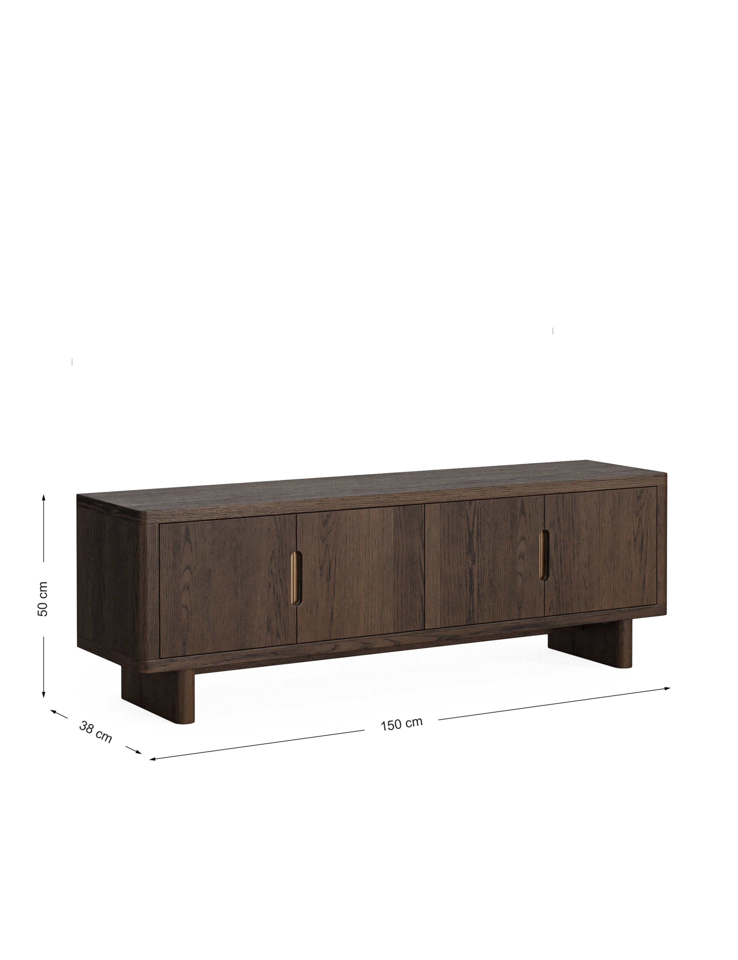 California Oak Walnut Finish Media Unit 8 of 8