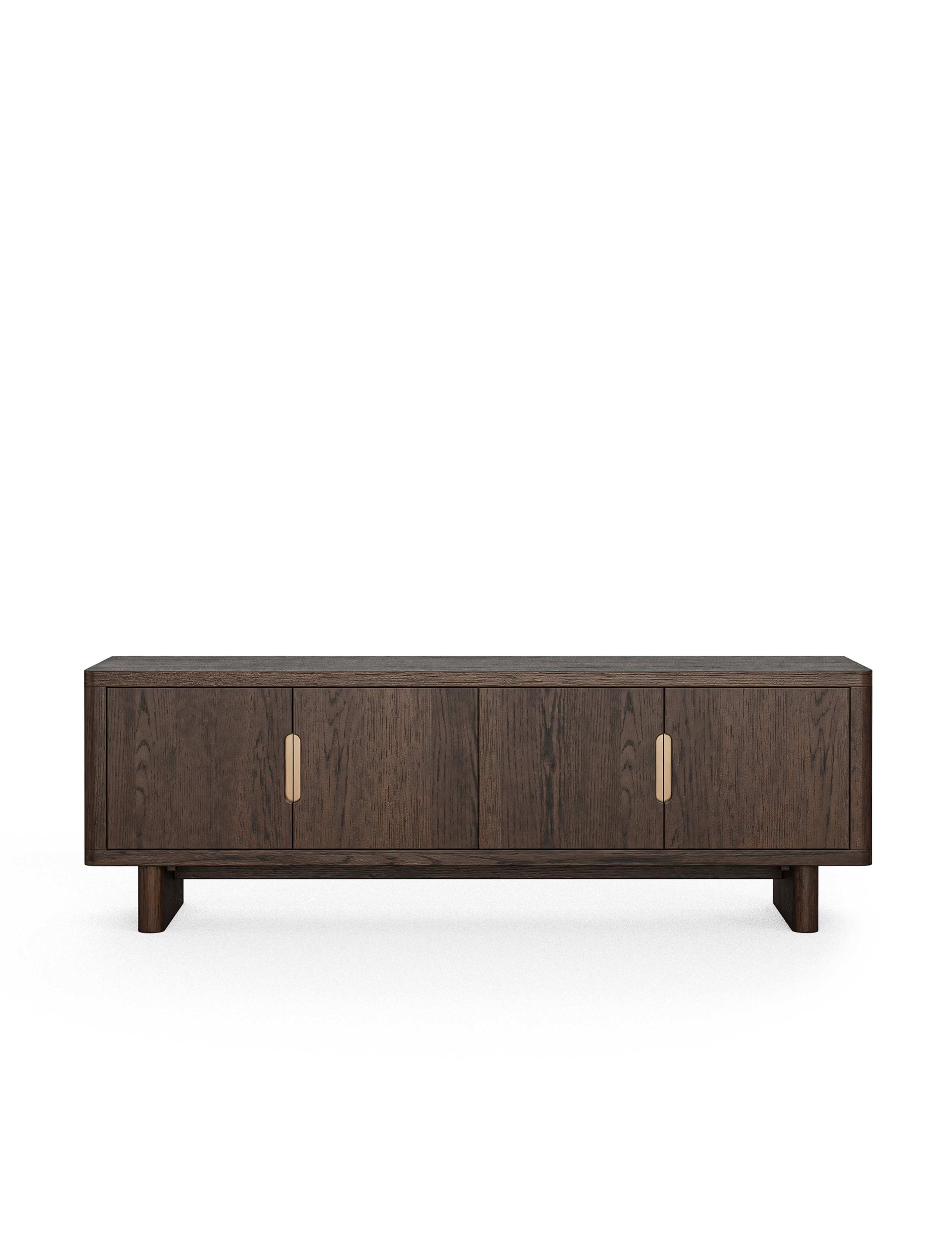 California Oak Walnut Finish Media Unit 2 of 8