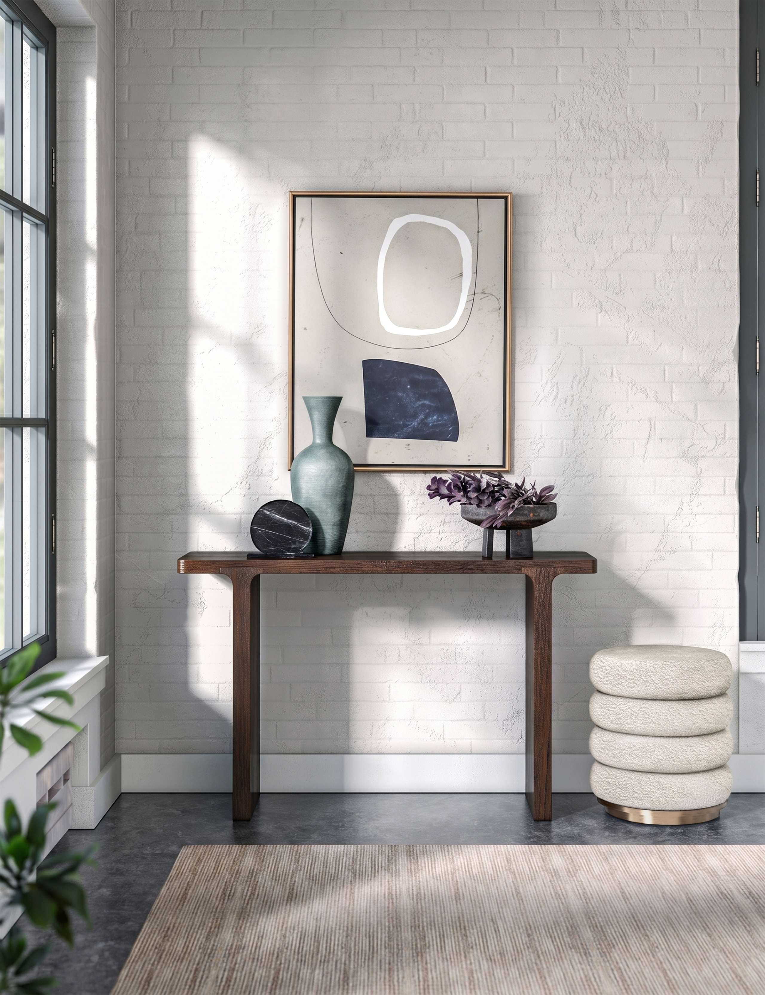 California Oak Console Table 1 of 7