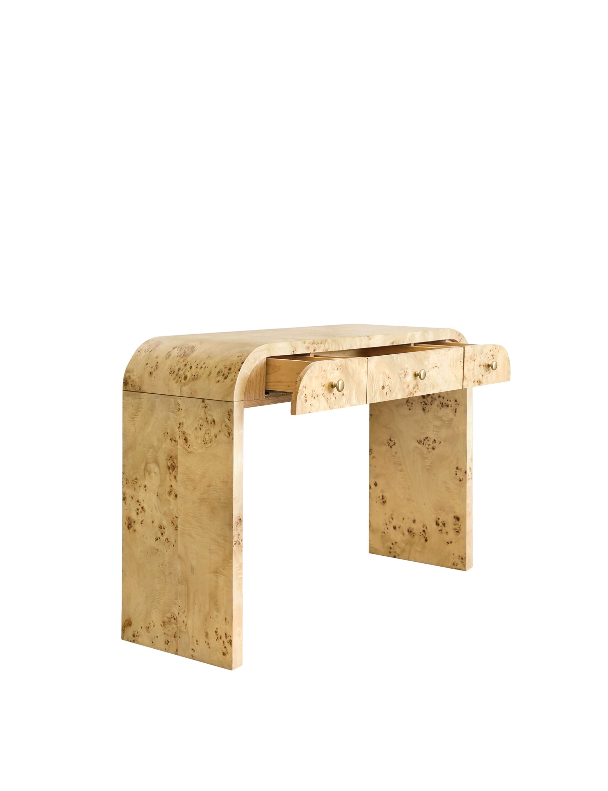 Lucca Walnut Console Table 7 of 8