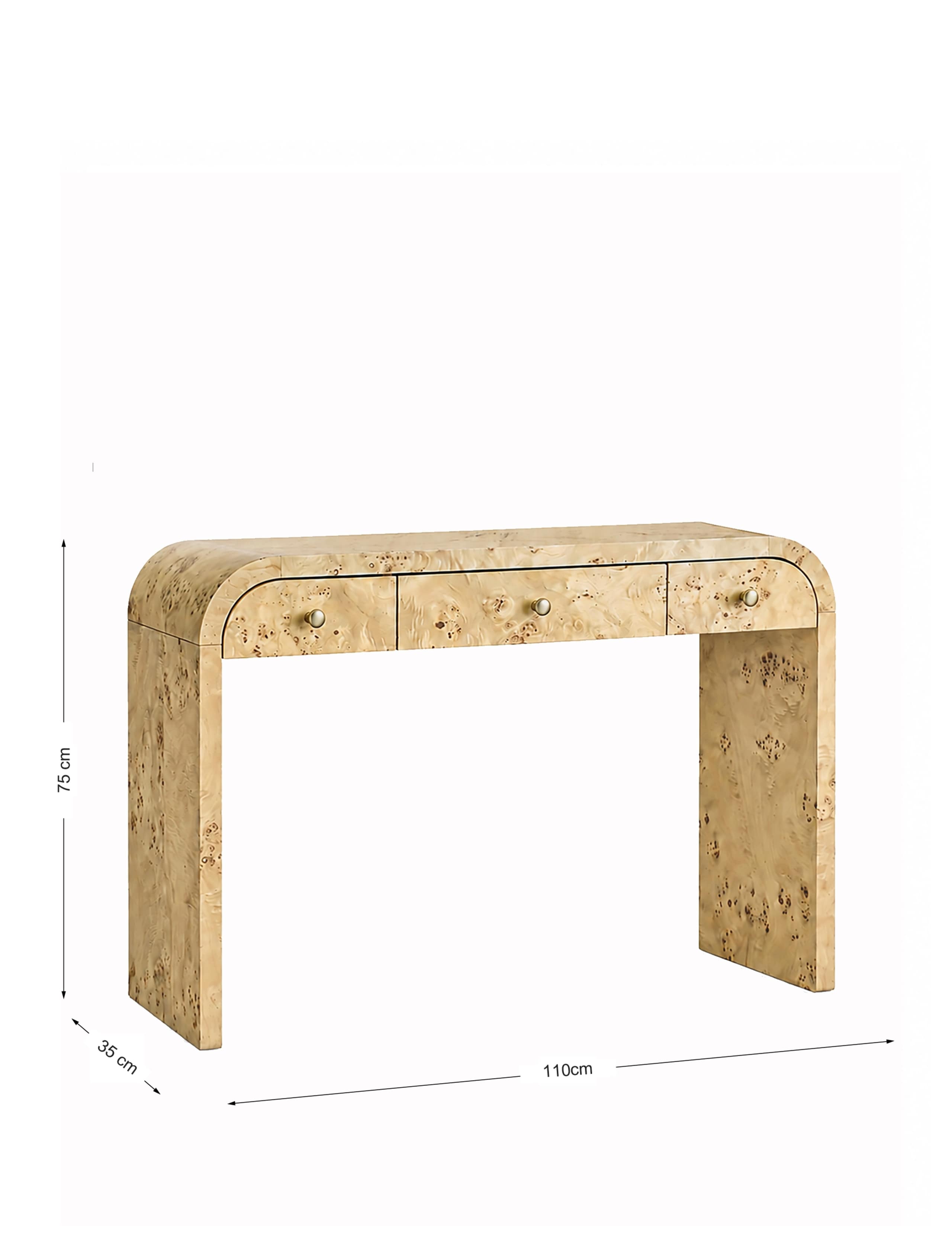 Lucca Walnut Console Table 8 of 8