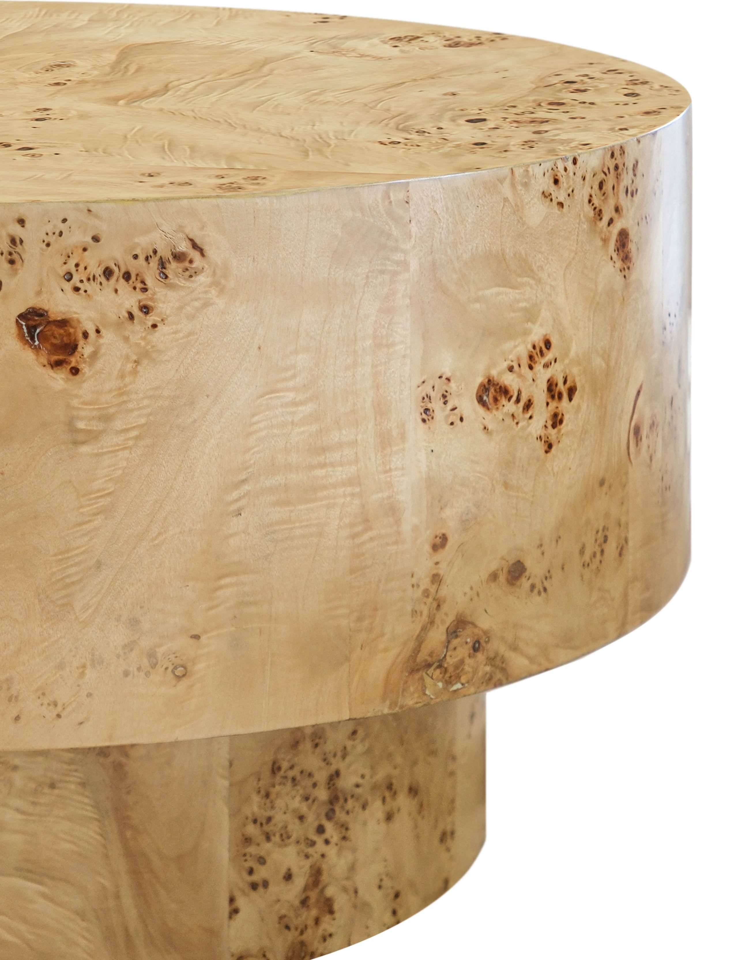 Lucca Round Walnut Coffee Table 3 of 5