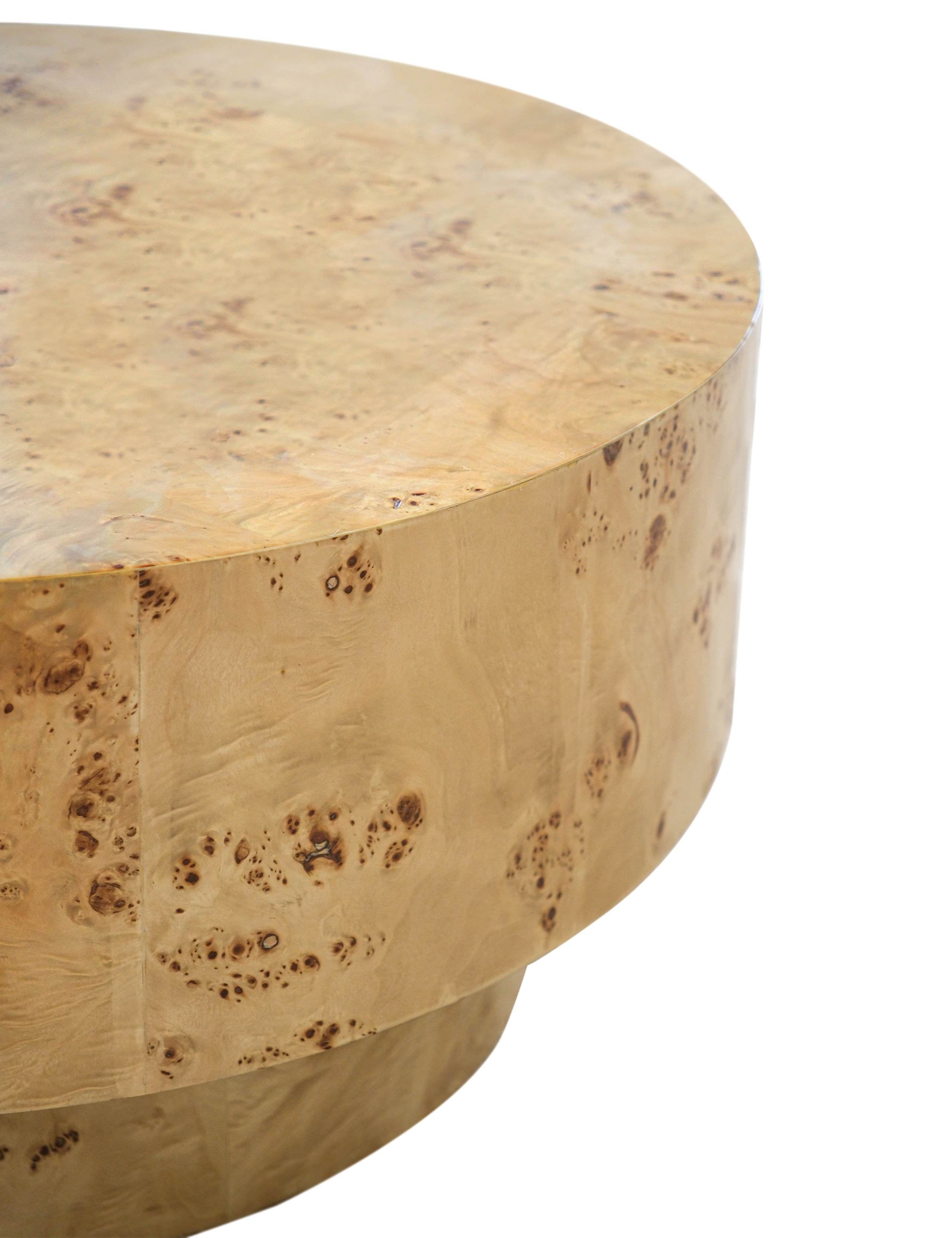 Lucca Round Walnut Coffee Table 4 of 5