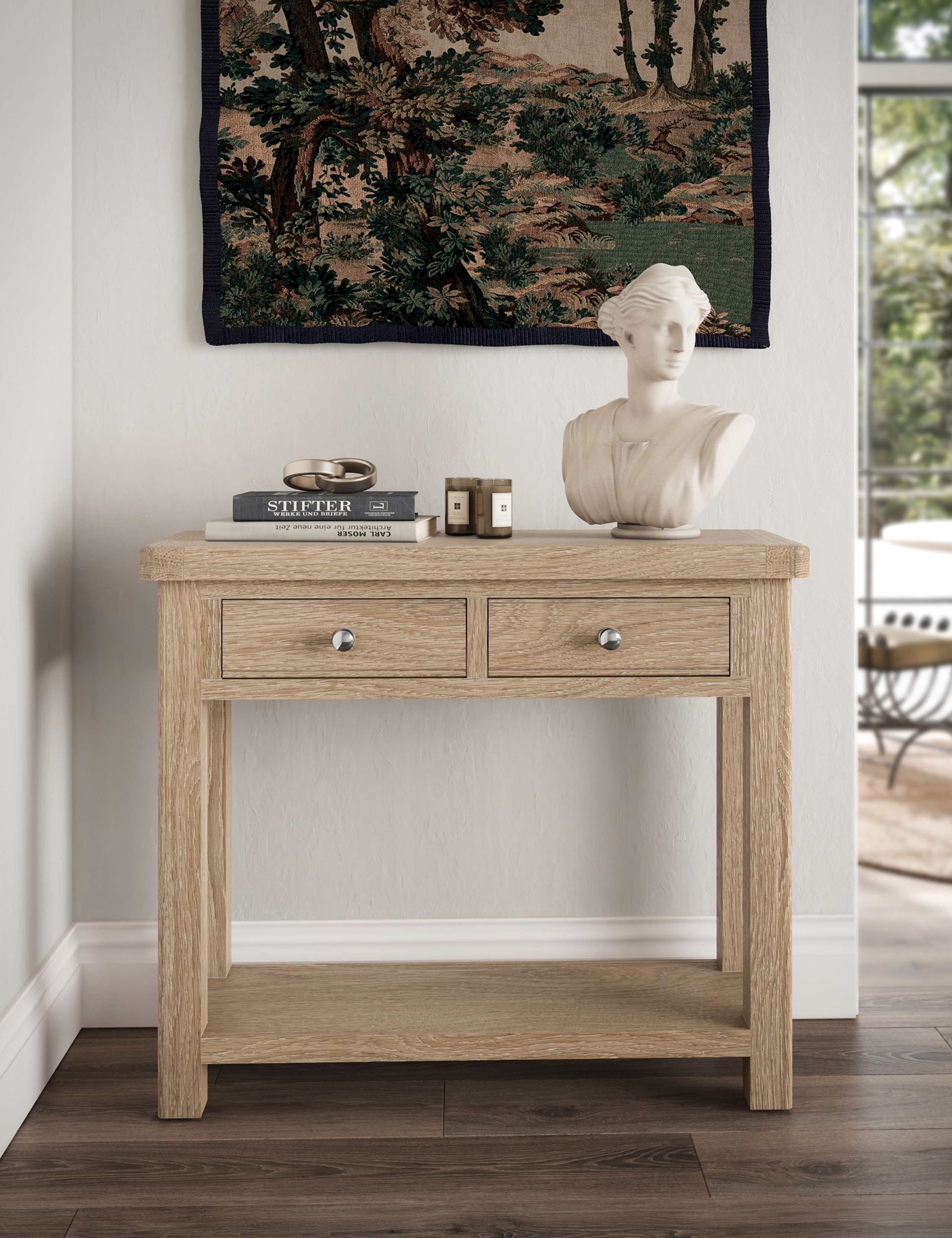 Normandy Oak Console Table 1 of 6