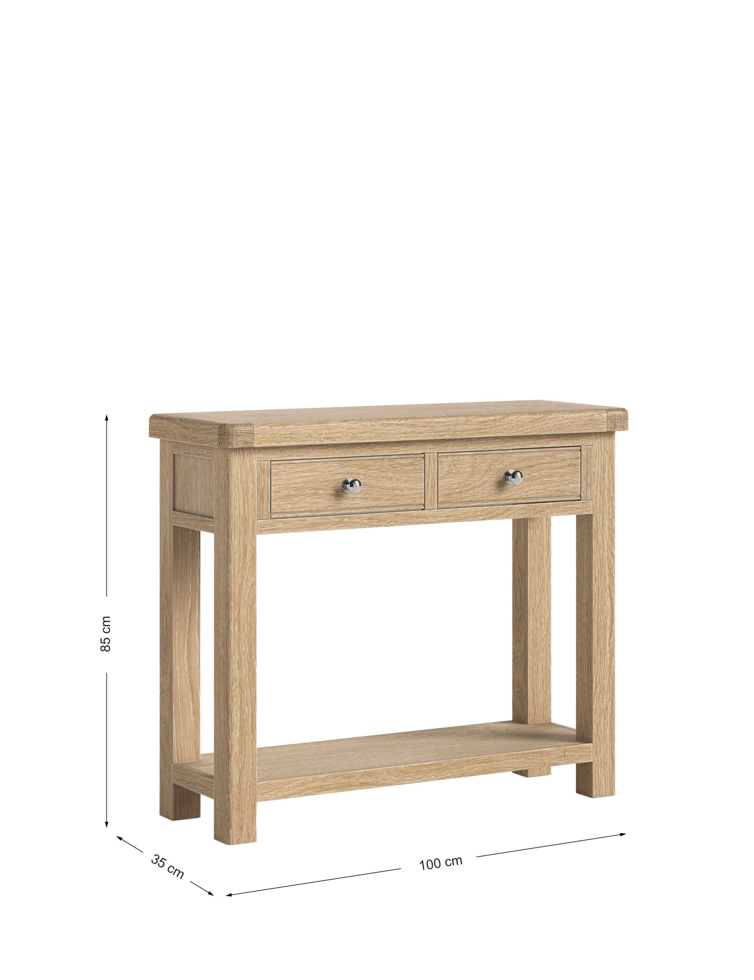 Normandy Oak Console Table 6 of 6