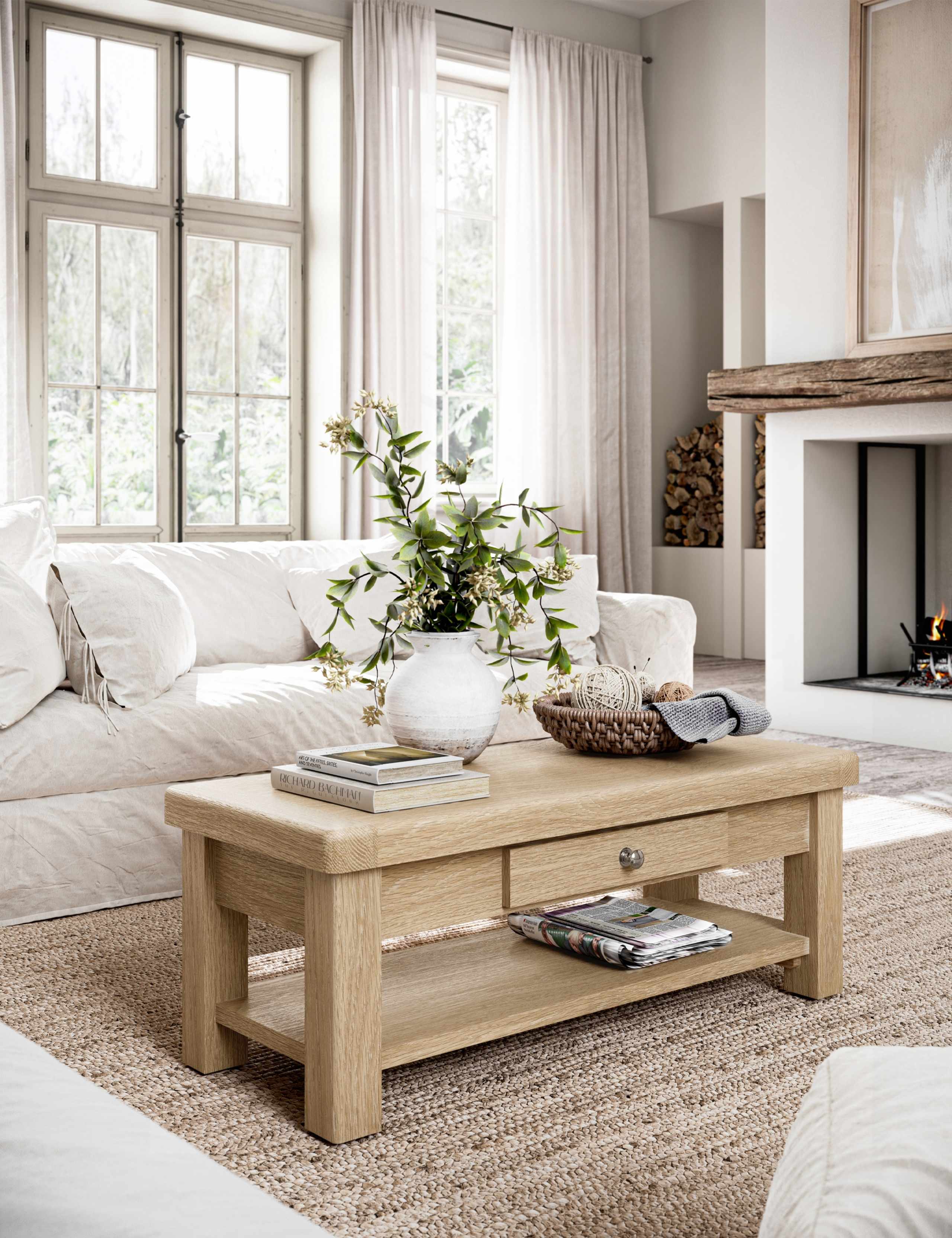 Normandy Oak Coffee Table 1 of 6