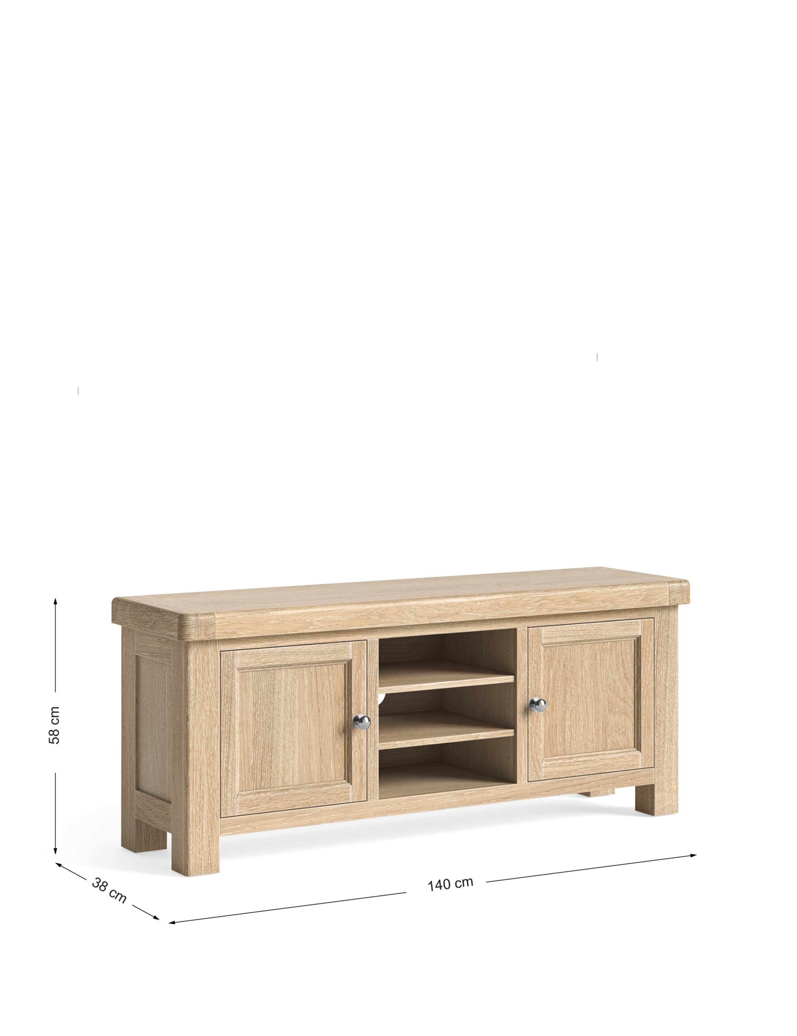 Normandy White Wash Small TV Unit 6 of 6