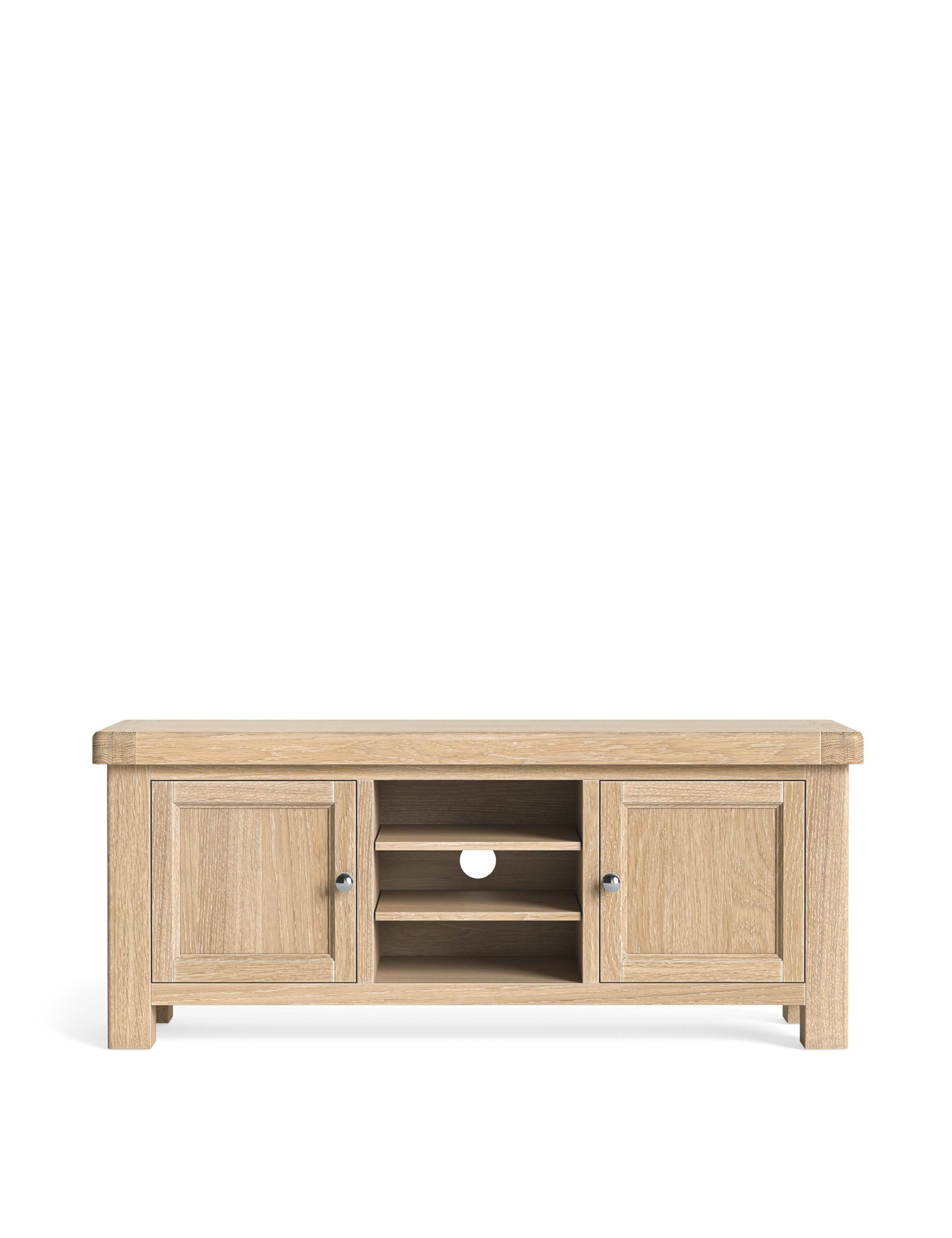 Normandy White Wash Small TV Unit 2 of 6