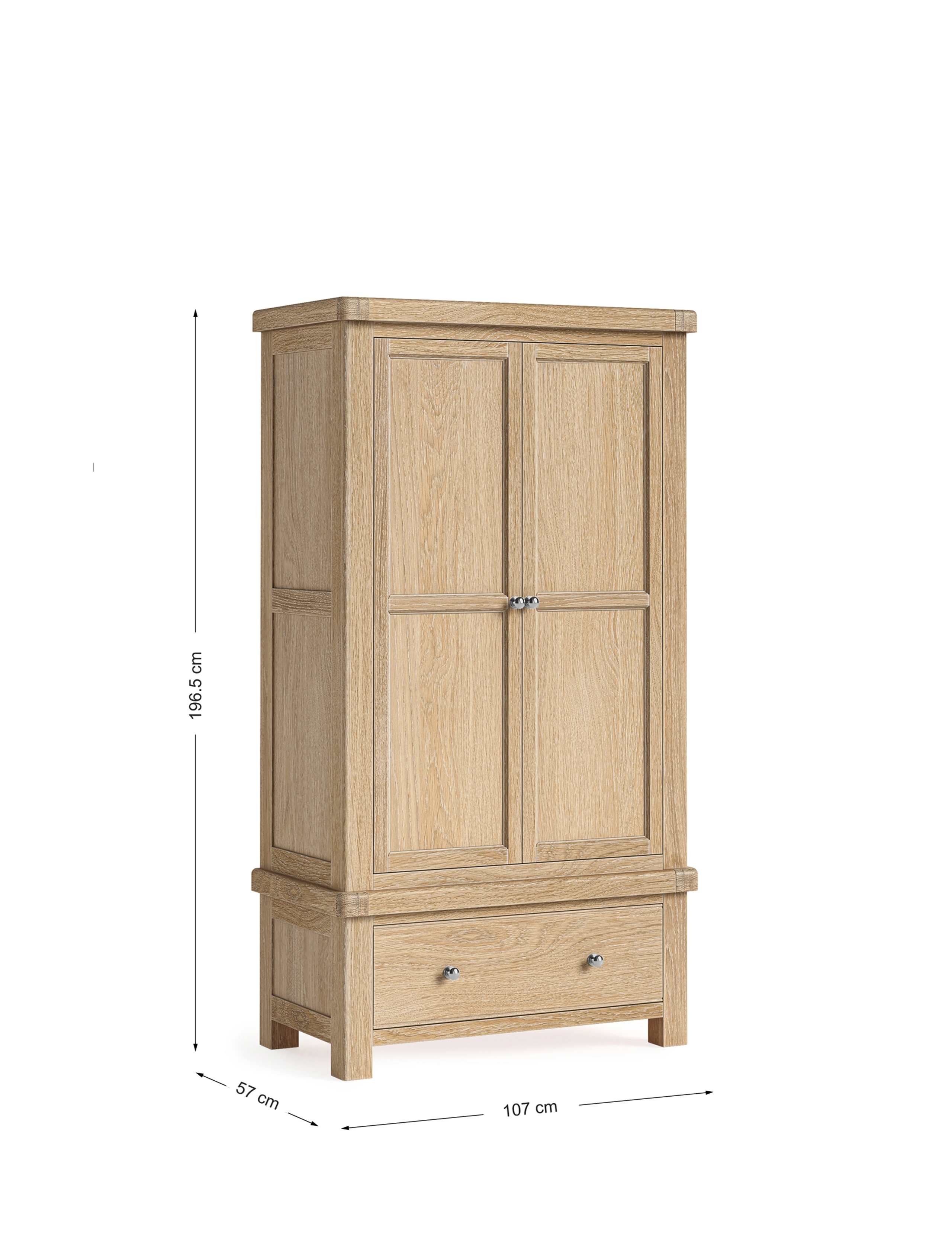 Normandy White Wash Two Door Wardrobe 6 of 6