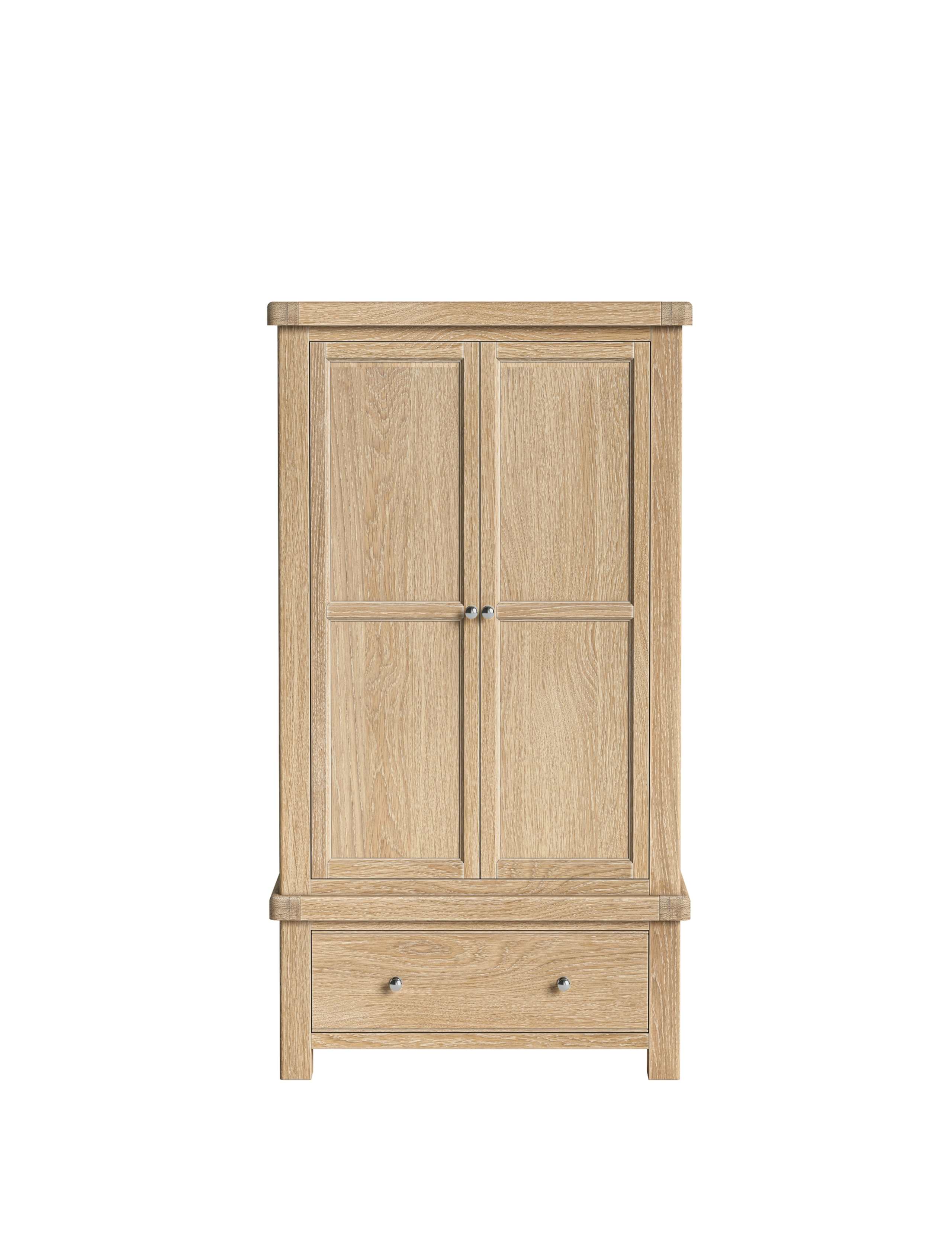 Normandy White Wash Two Door Wardrobe 2 of 6