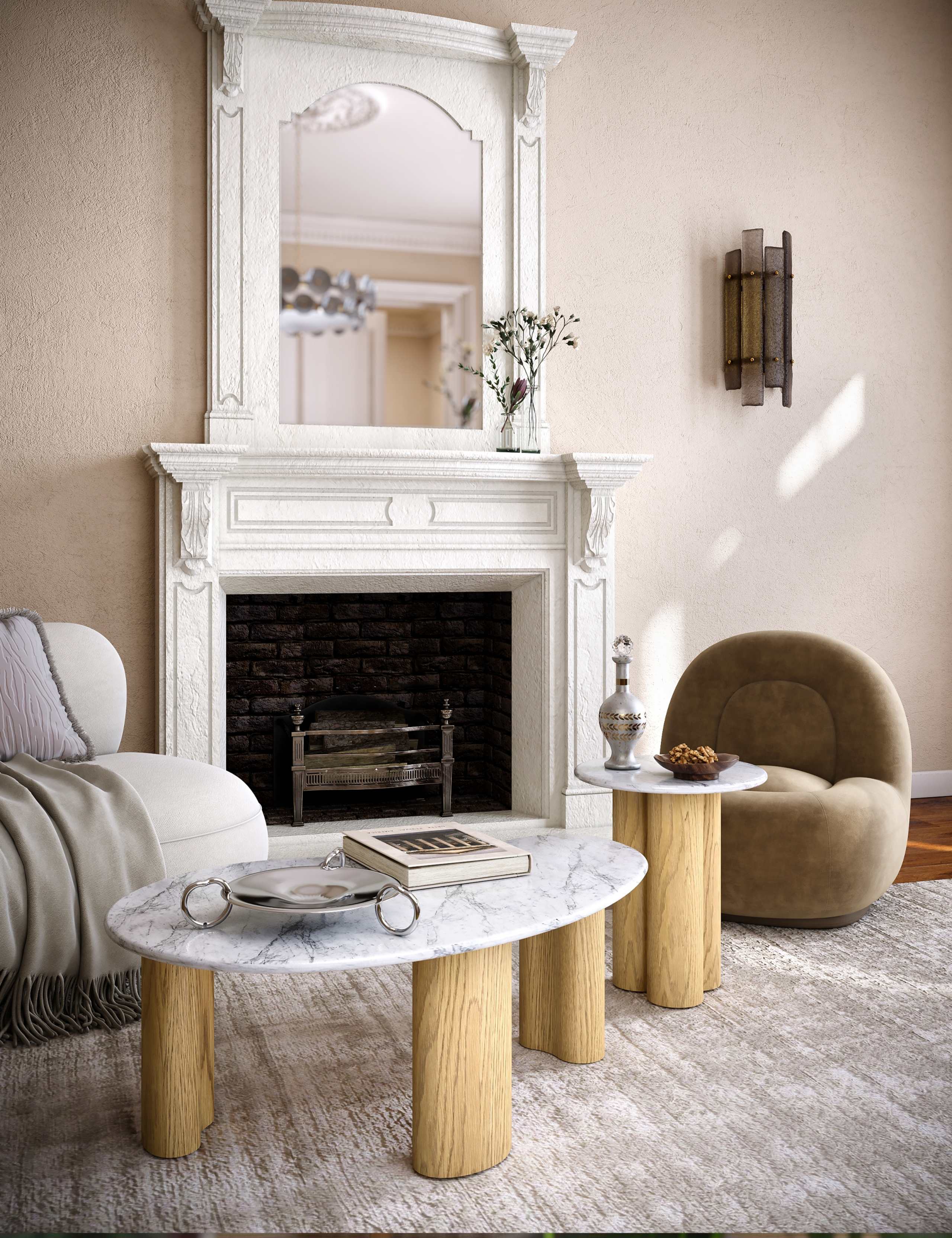 Phoenix Marble Top Coffee Table 1 of 6