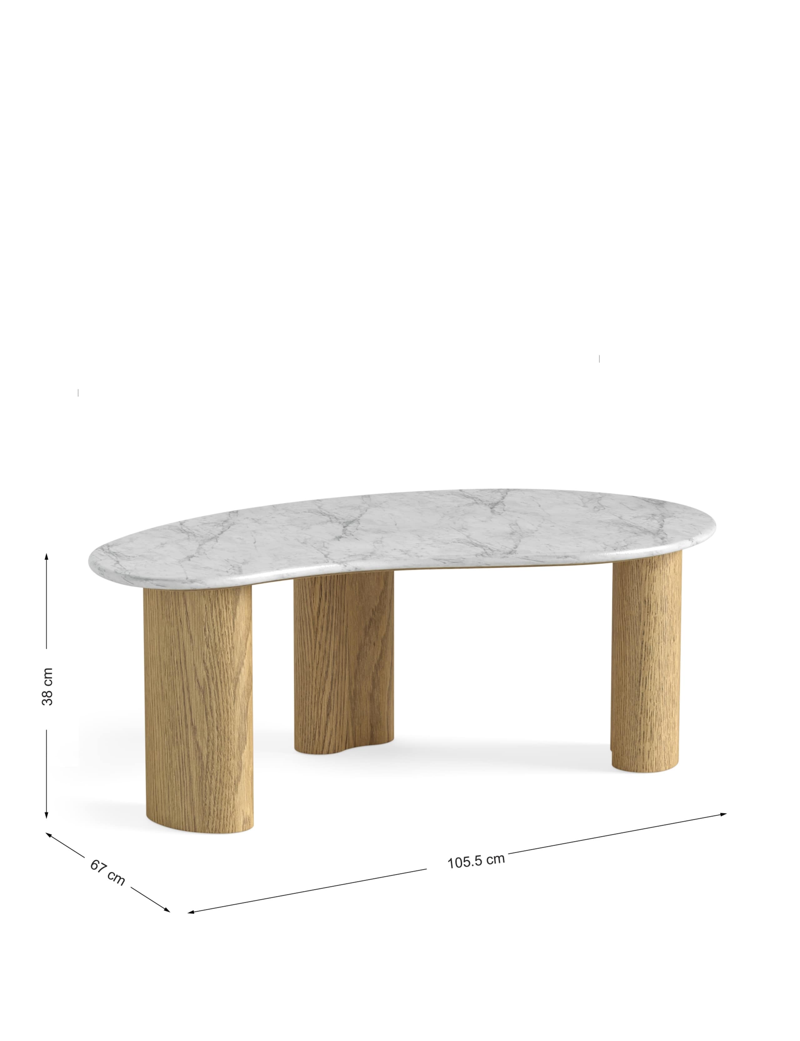 Phoenix Marble Top Coffee Table 6 of 6