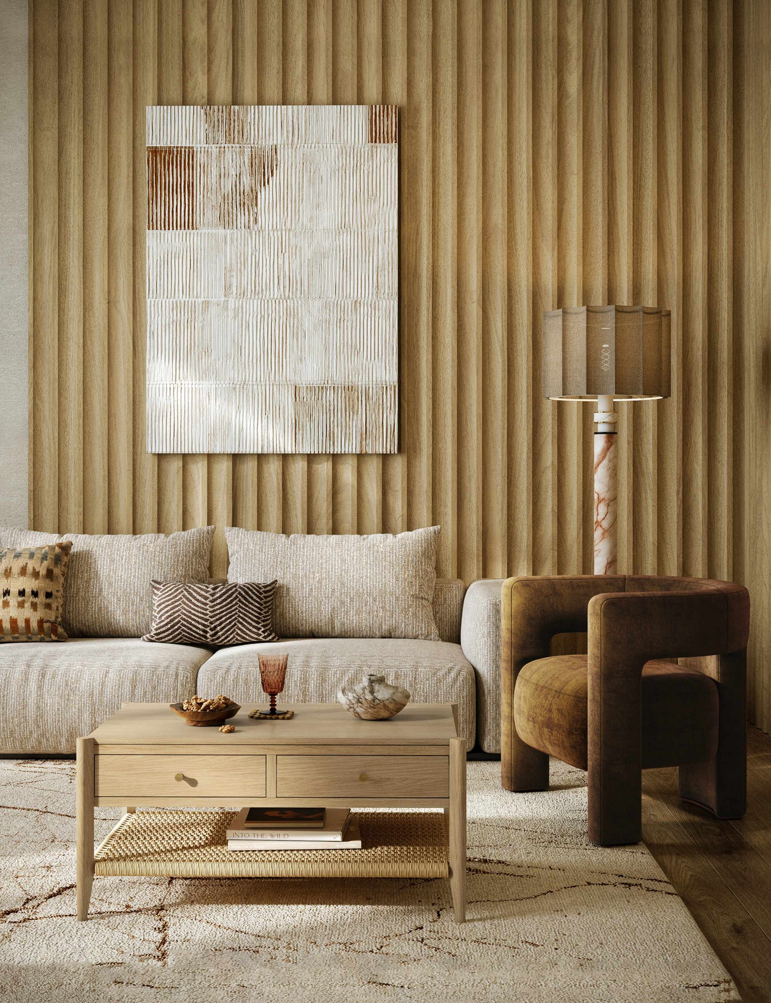 Sicily Oak Veneer Storage Coffee Table 1 of 7