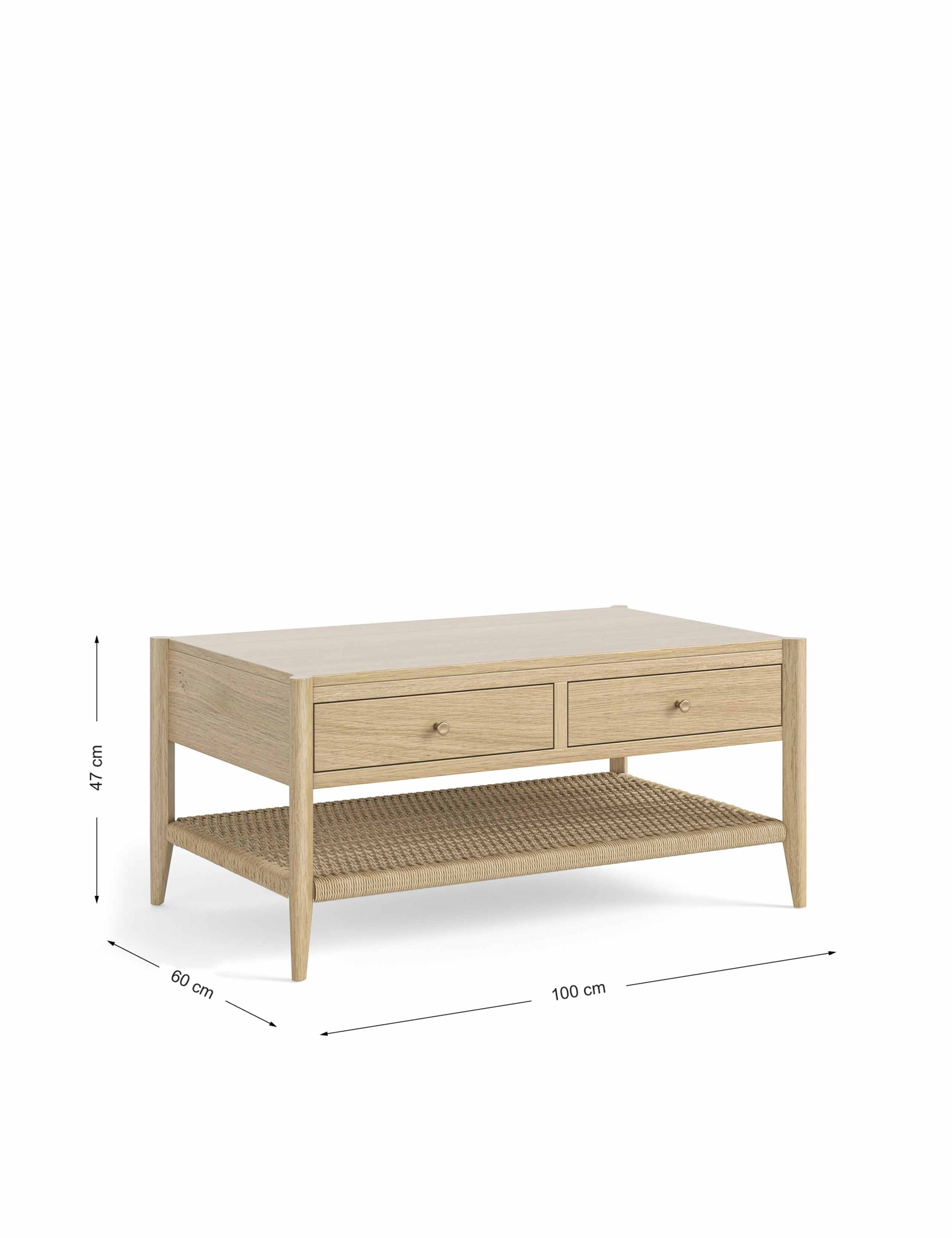 Sicily Oak Veneer Storage Coffee Table 7 of 7