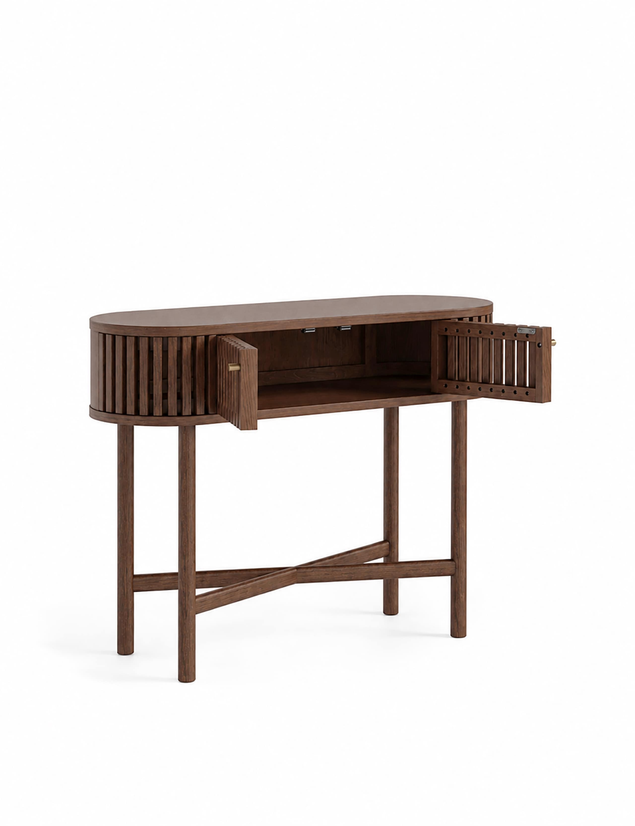Soho Oval Storage Console Table 4 of 7