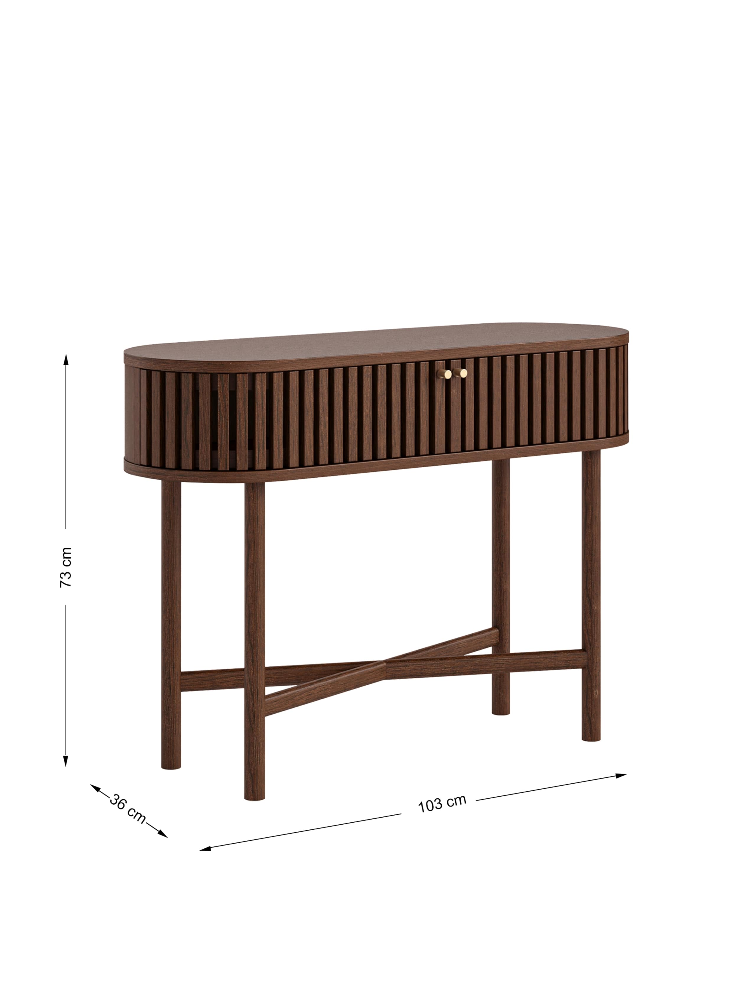 Soho Oval Storage Console Table 7 of 7