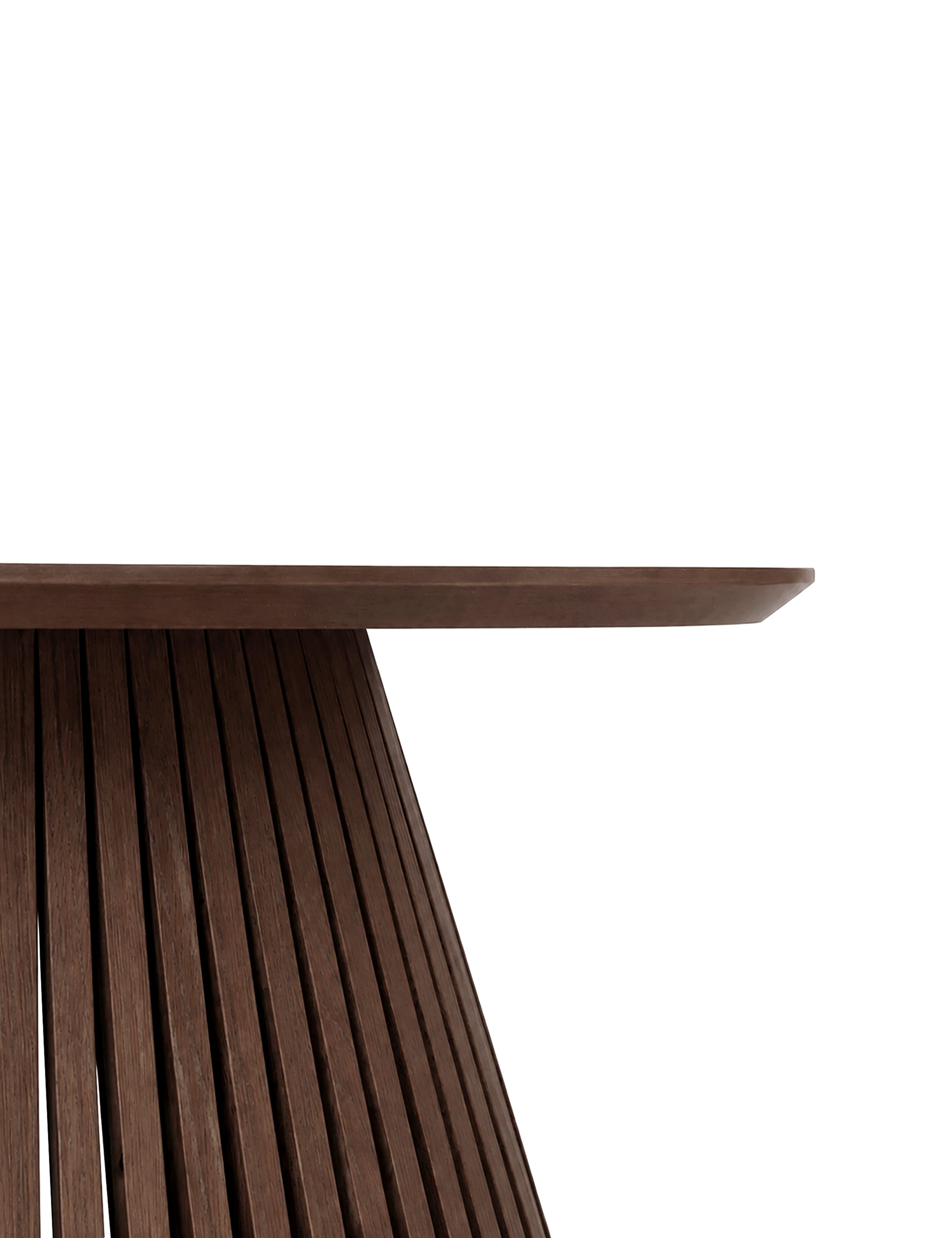 Soho Round Slatted Coffee Table 3 of 7