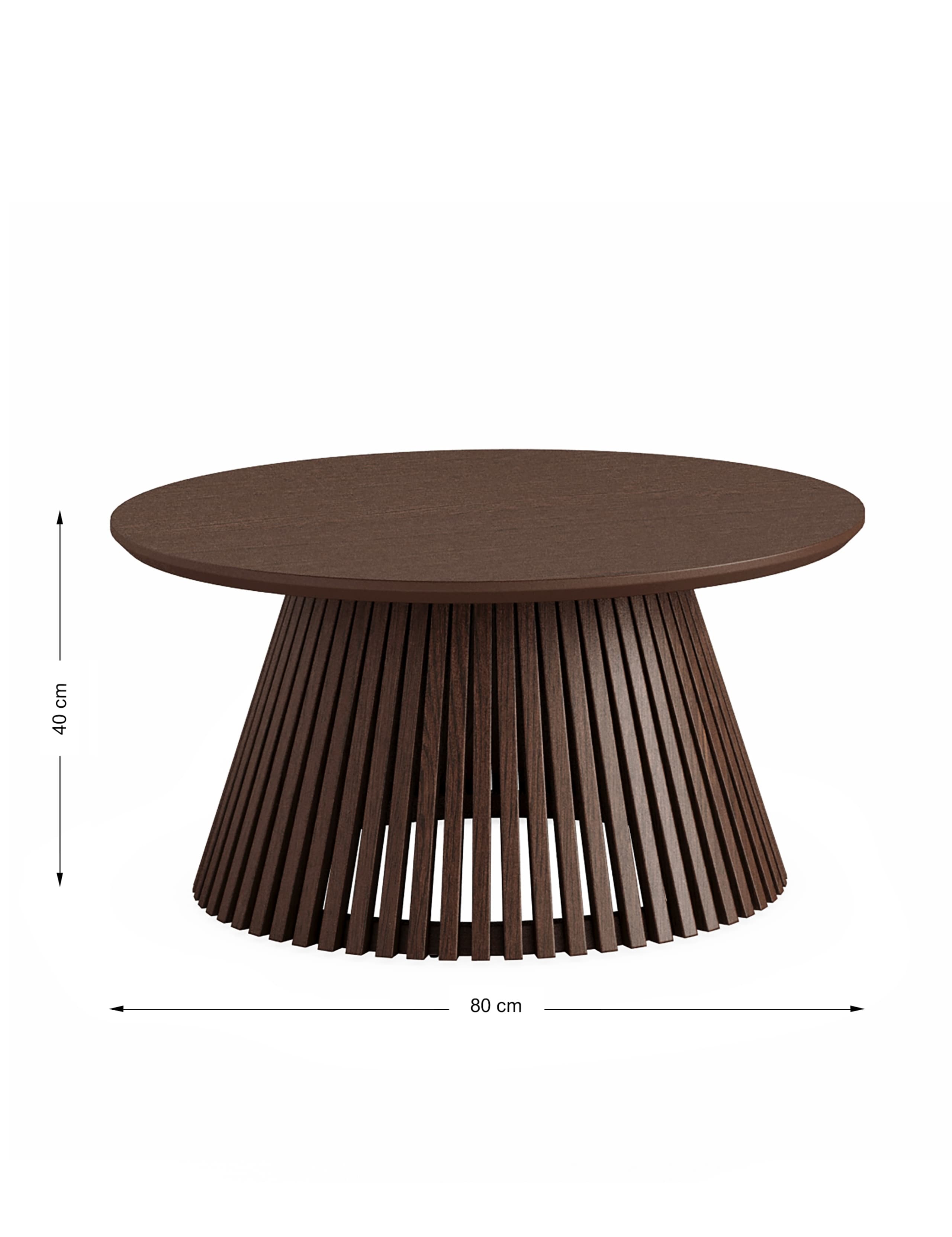 Soho Round Slatted Coffee Table 7 of 7