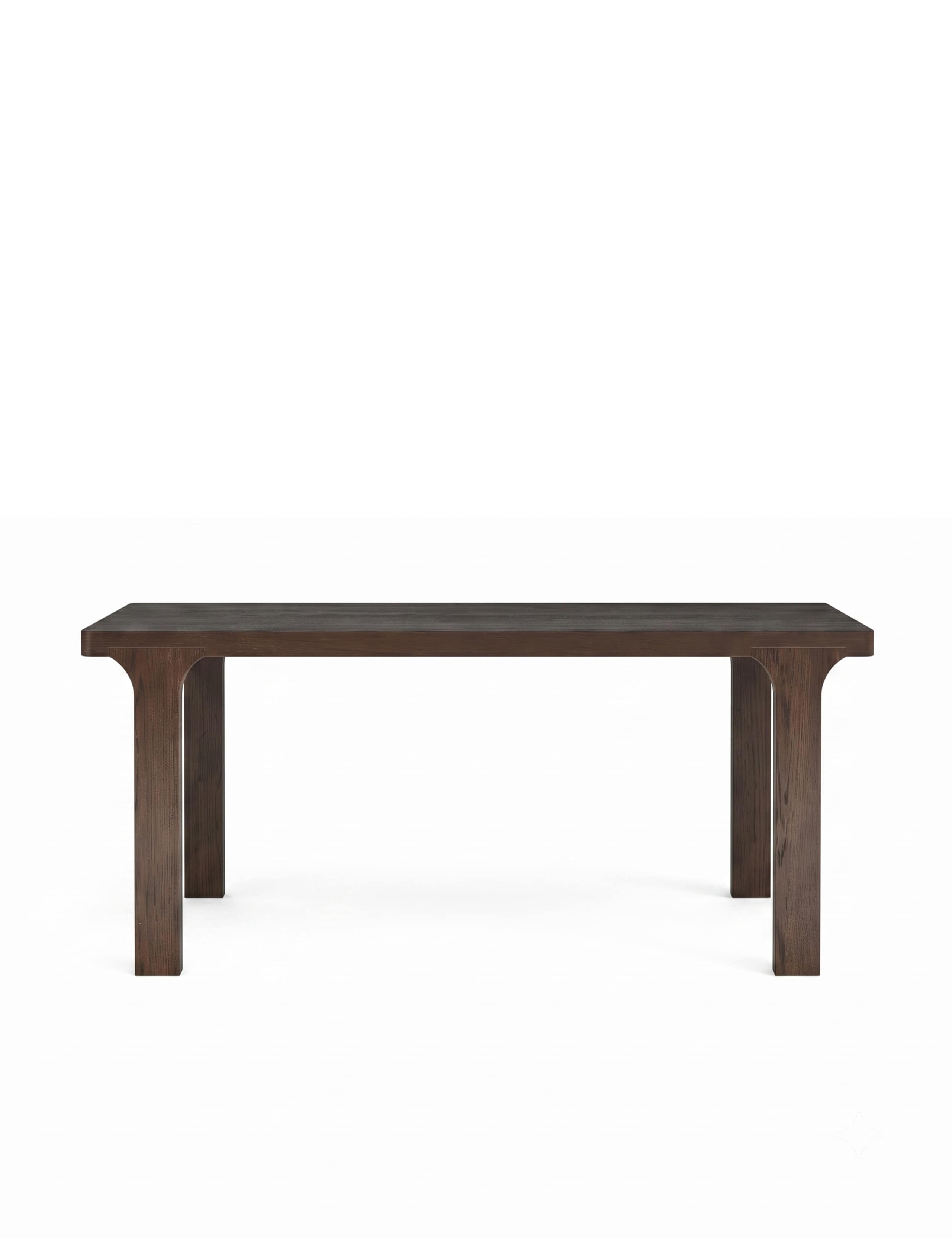 California Oak Walnut Finish Dining Table 2 of 6