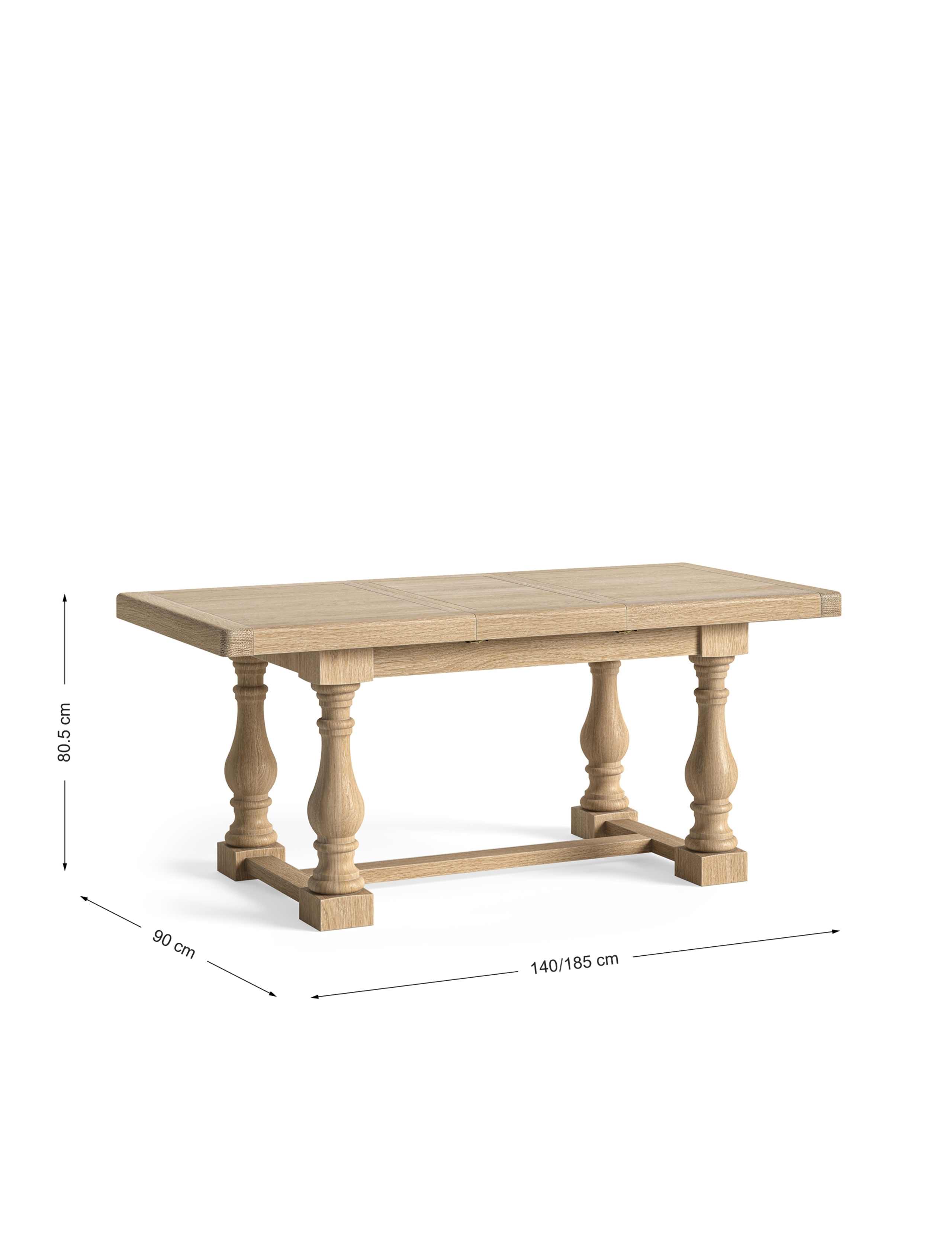 Normandy Small Trestle White Wash Extending Dining Table 7 of 7