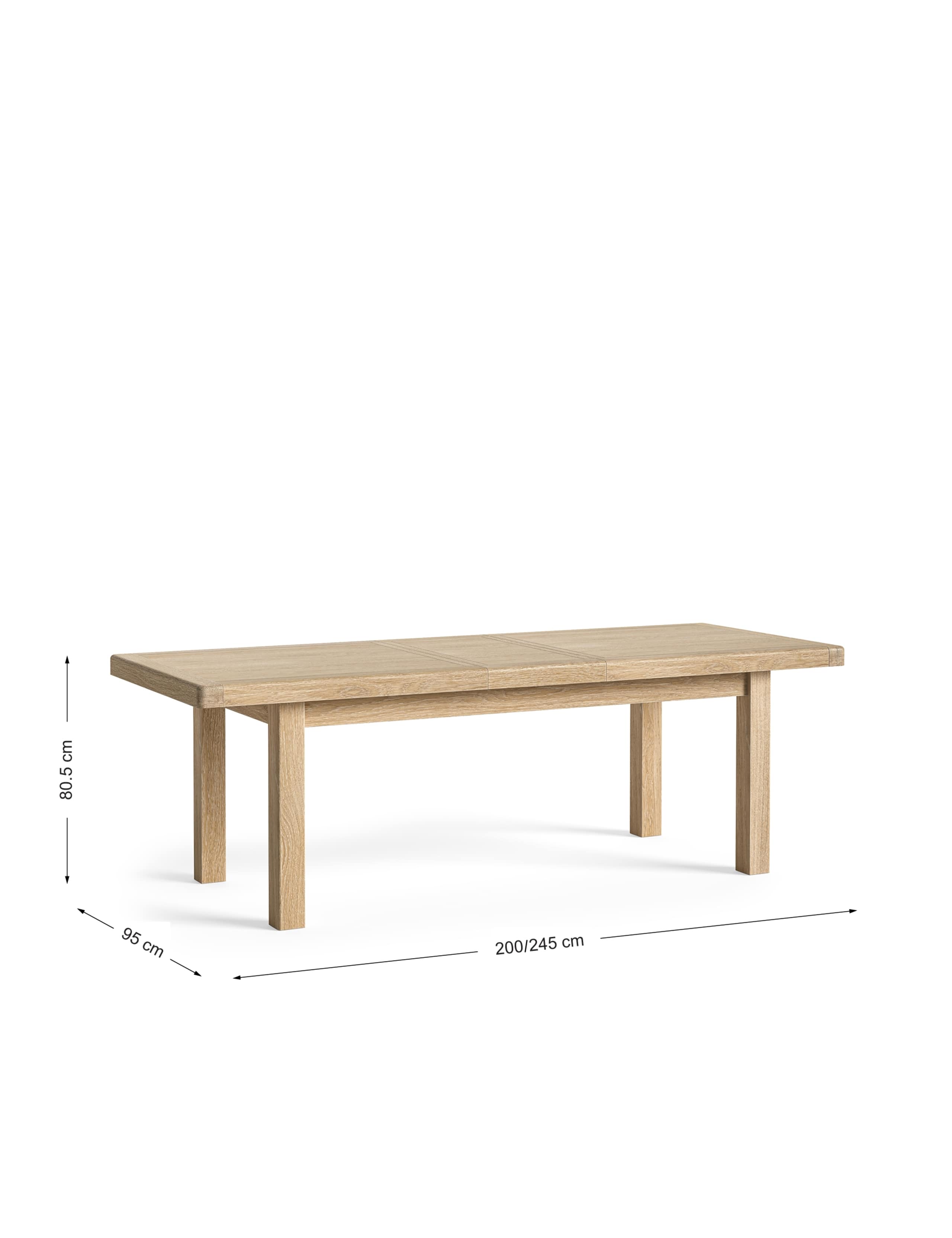Normandy Large White Wash Extending Dining Table 6 of 6