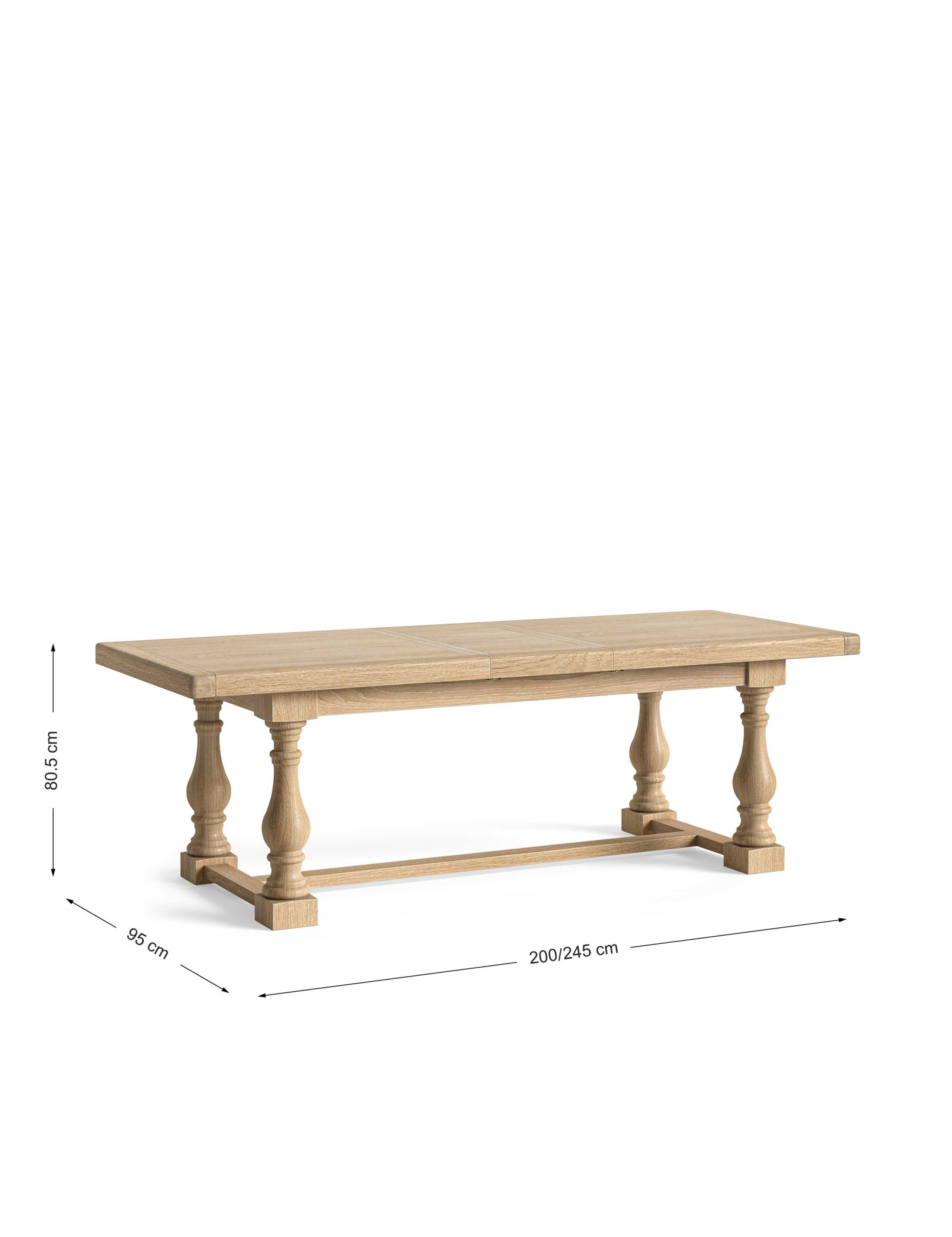 Normandy Large Trestle White Wash Extending Dining Table 7 of 7