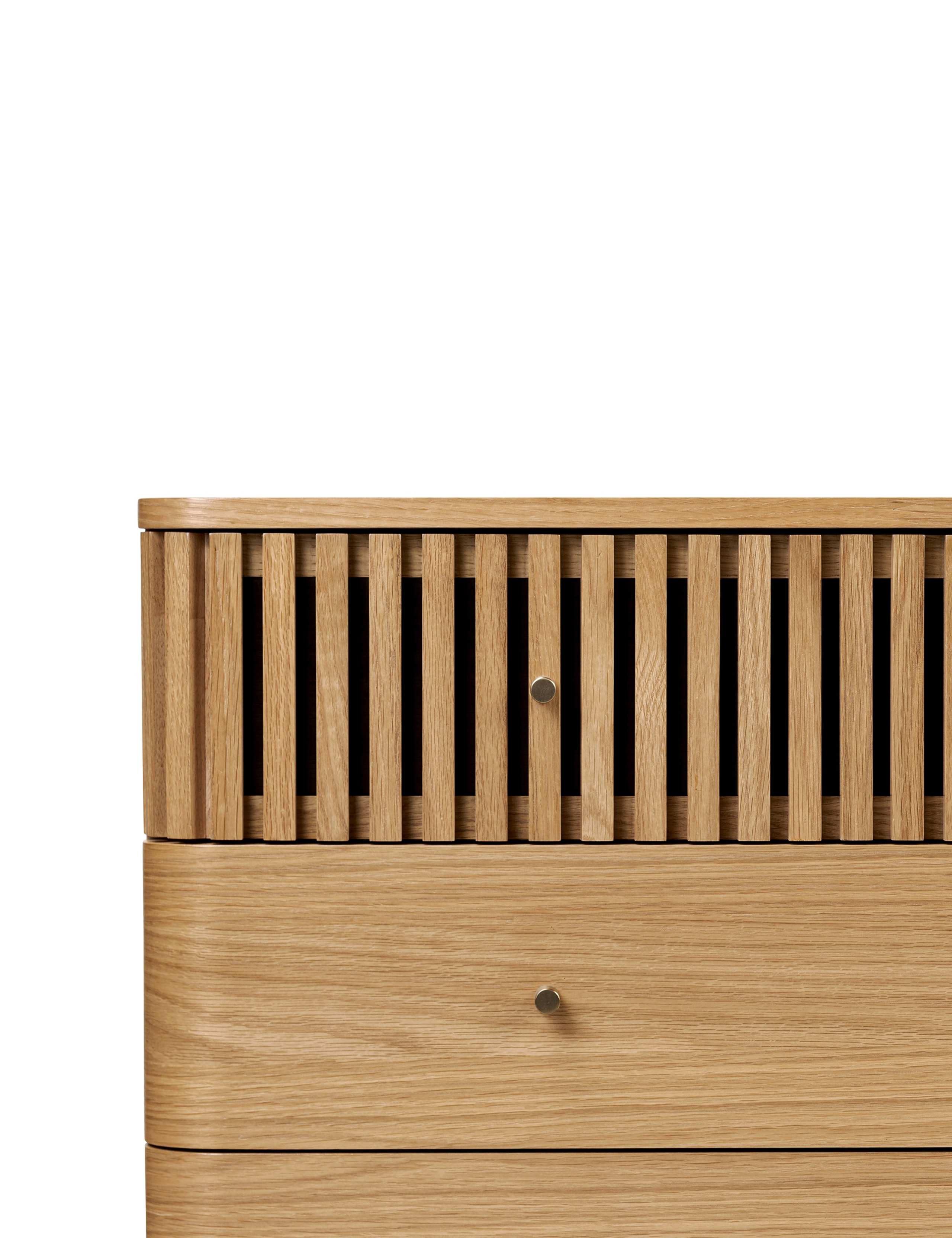 Soho Oak Veneer 3 Drawer Chest 5 of 10