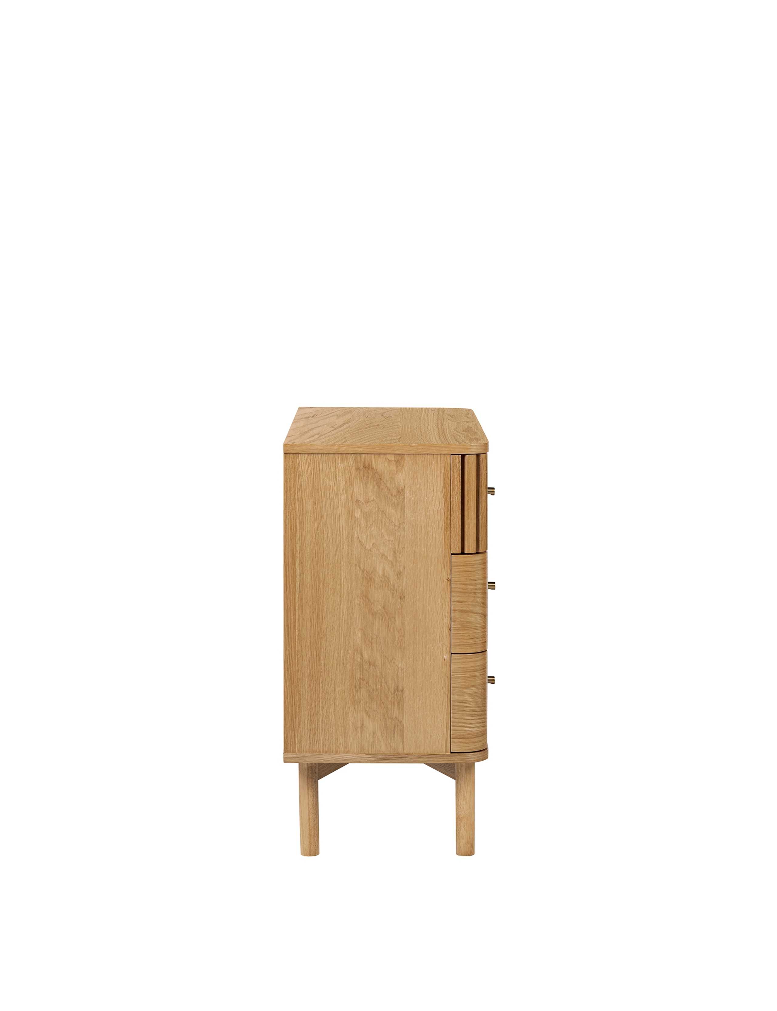 Soho Oak Veneer 3 Drawer Chest 8 of 10