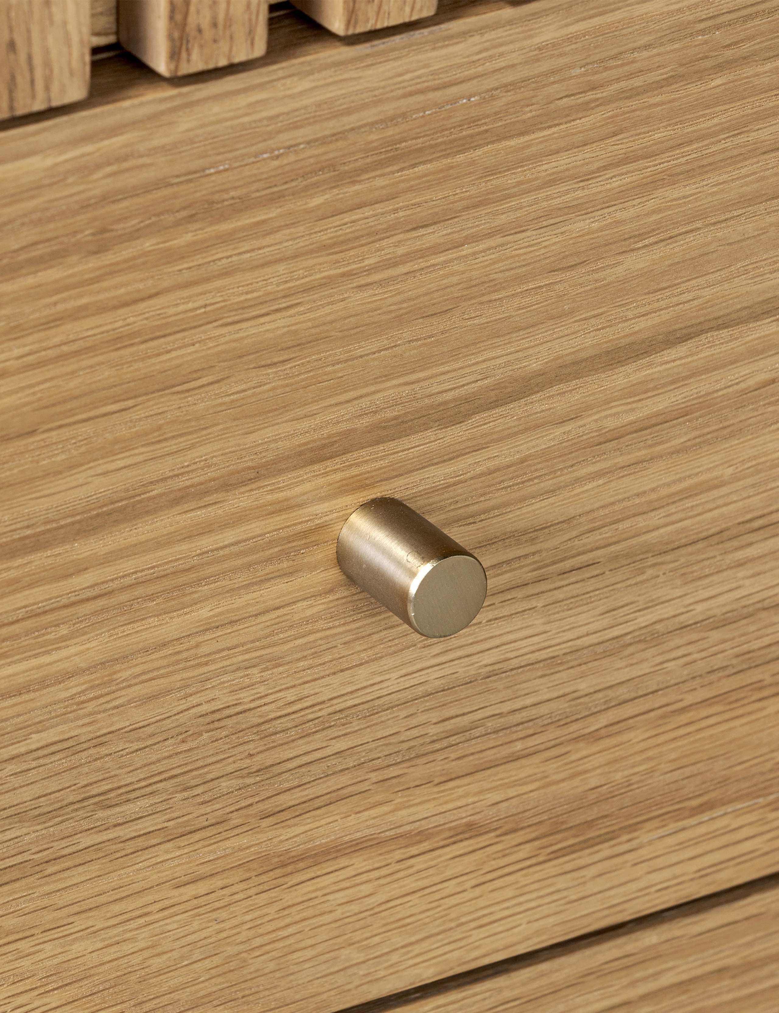 Soho Medium Oak Veneer Tallboy 3 of 11
