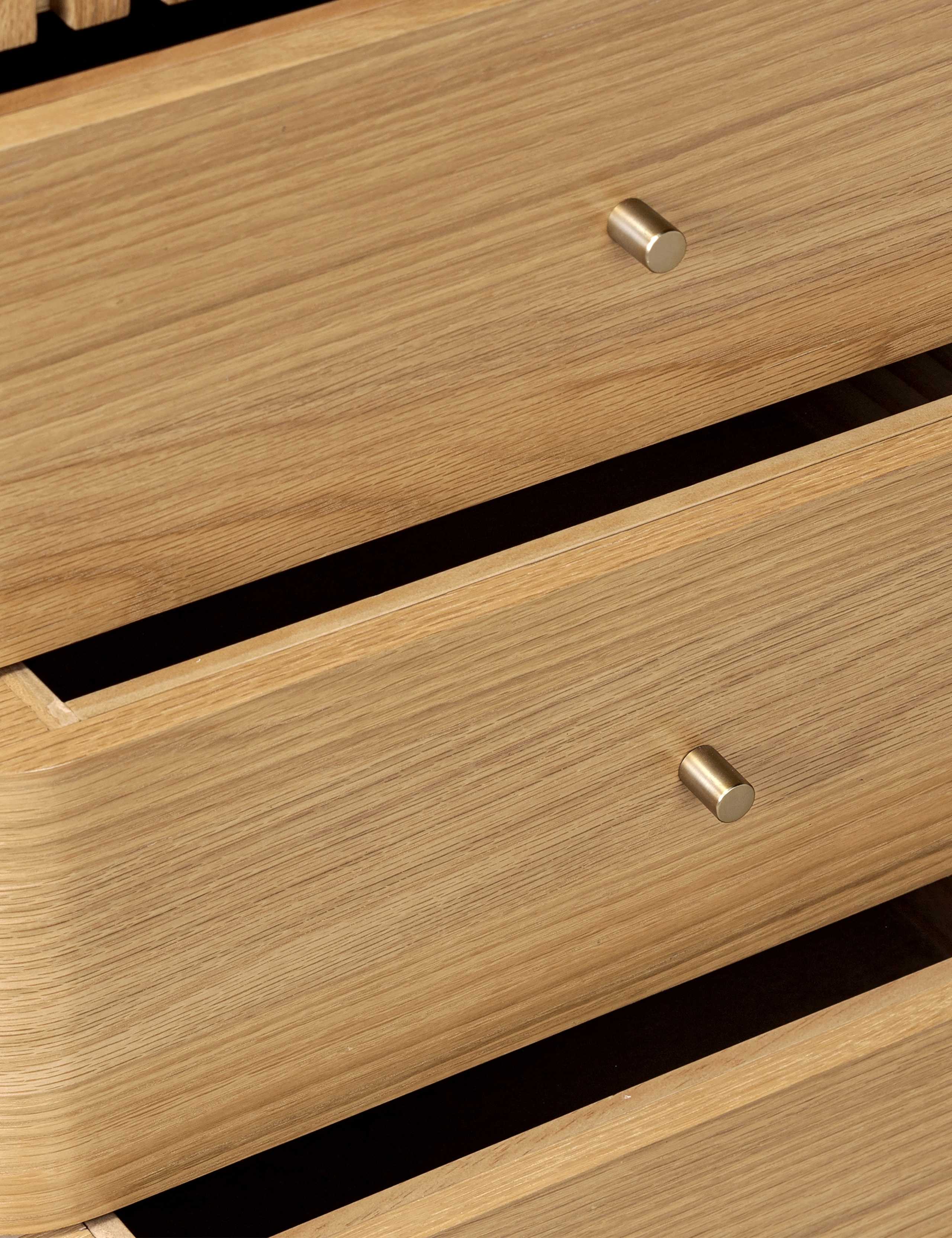 Soho Medium Oak Veneer Tallboy 4 of 11