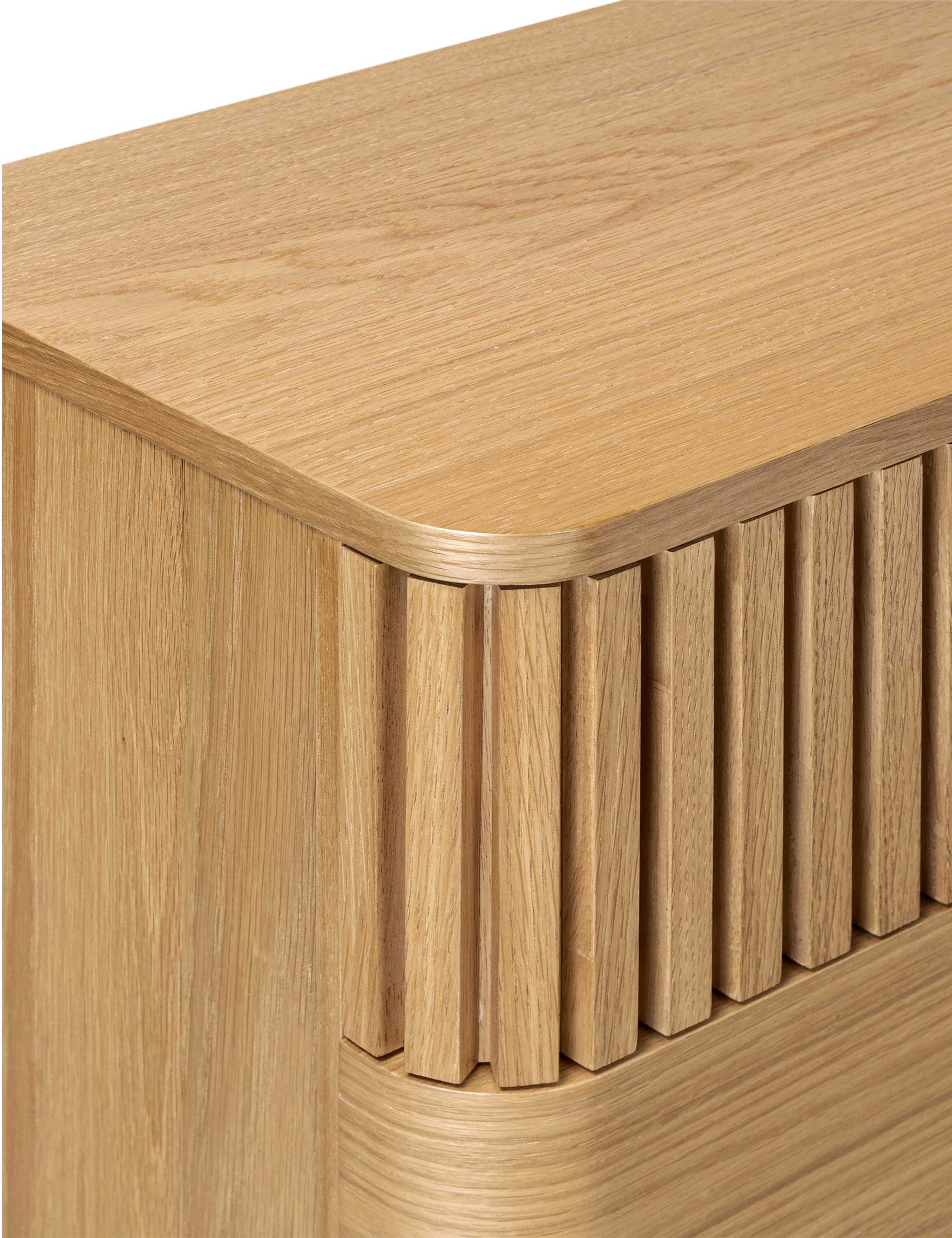 Soho Medium Oak Veneer Tallboy 5 of 11