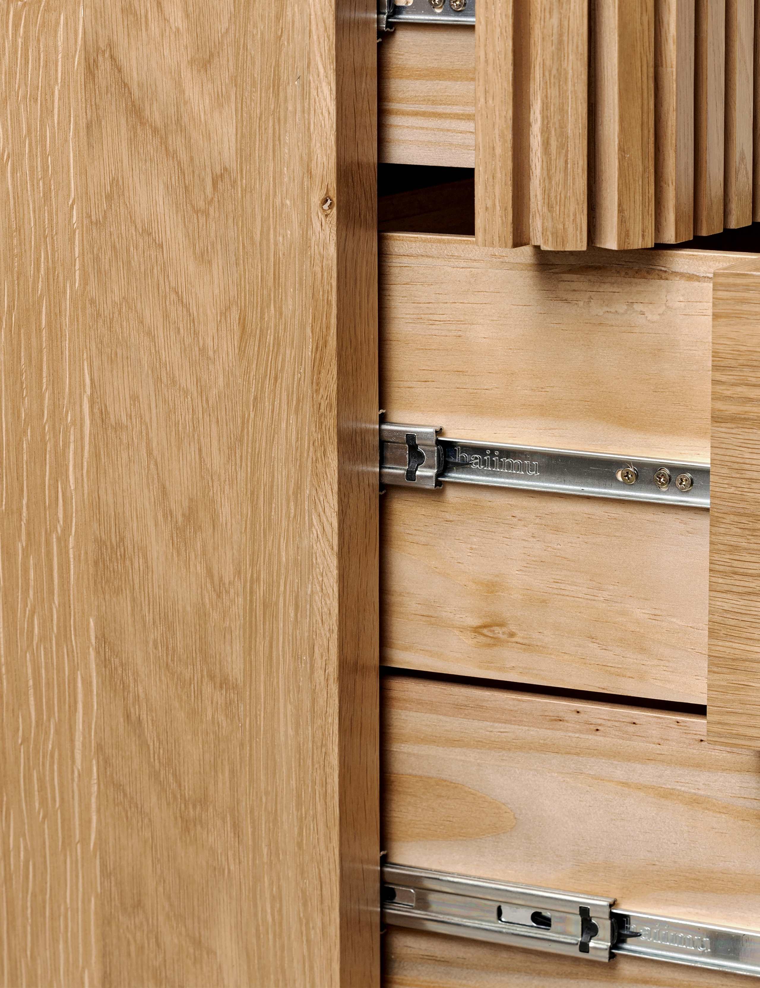Soho Medium Oak Veneer Tallboy 9 of 11