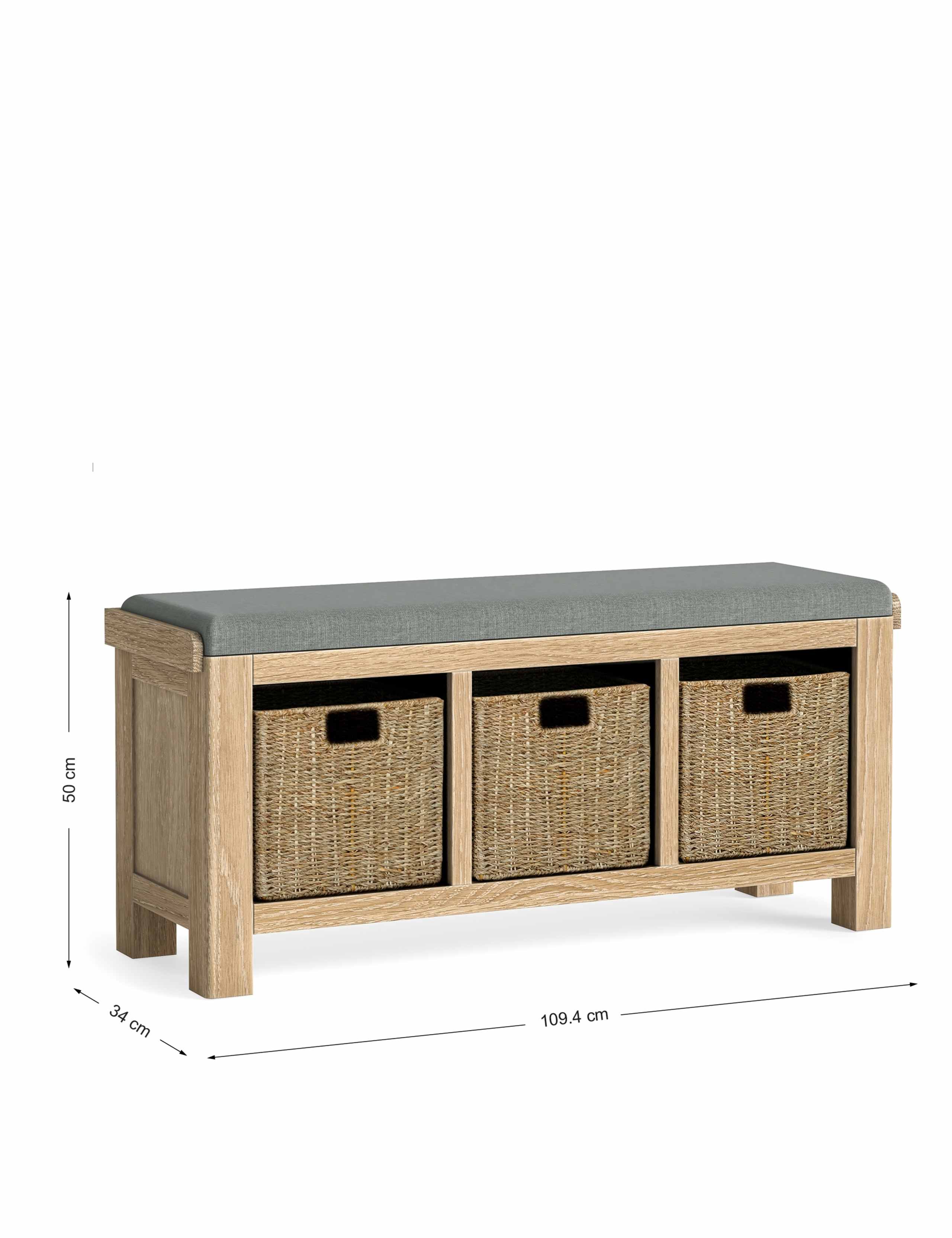Normandy Oak Storage Bench 5 of 5