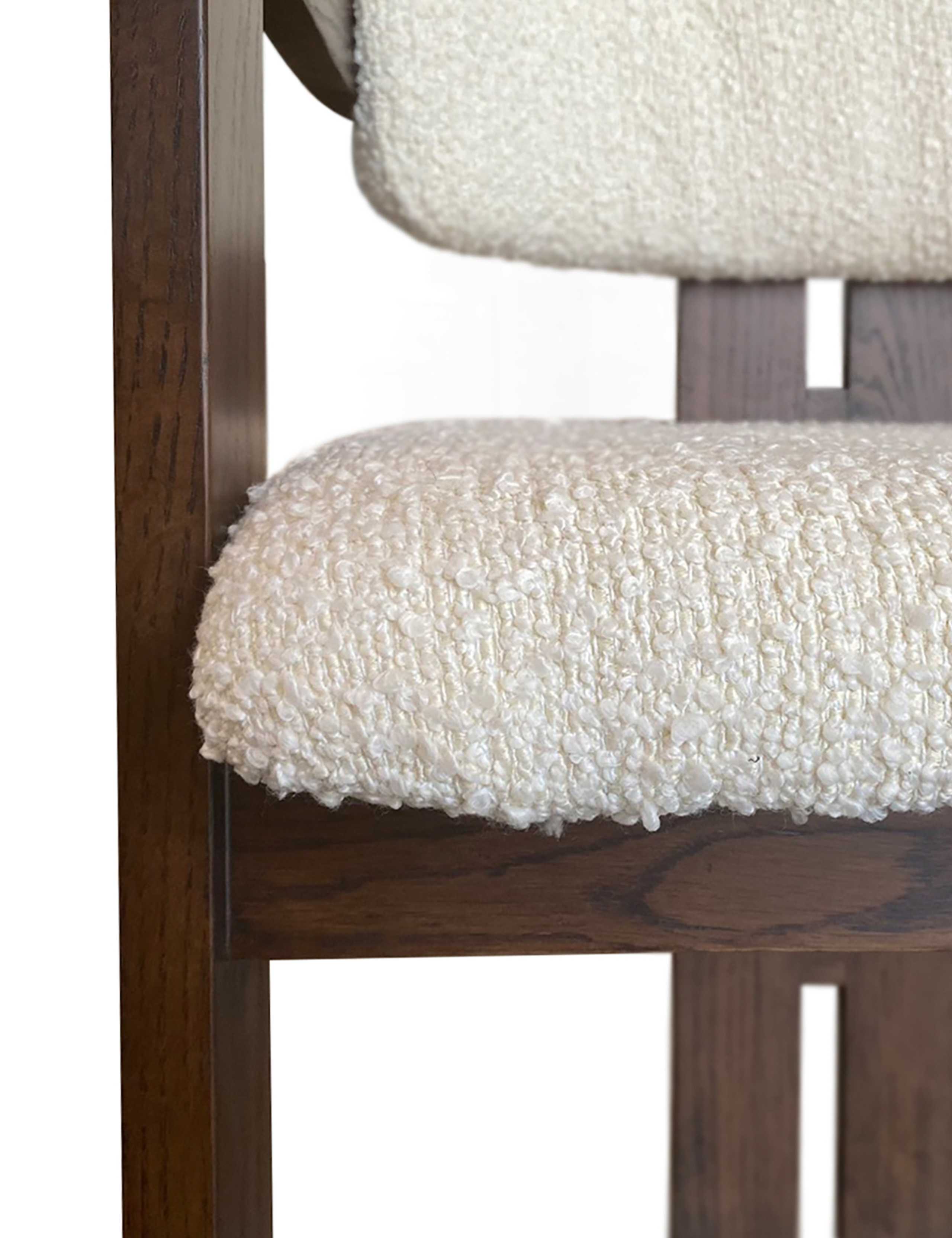 California Boucle Dining Chair 4 of 8