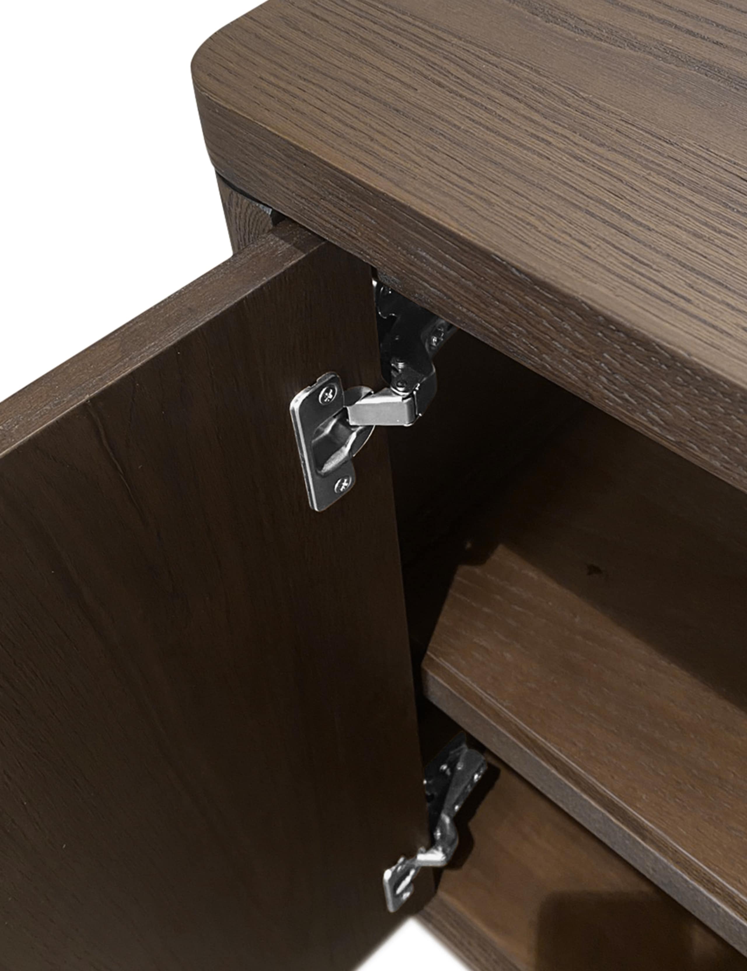 California Oak Walnut Finish Small Sideboard 3 of 8