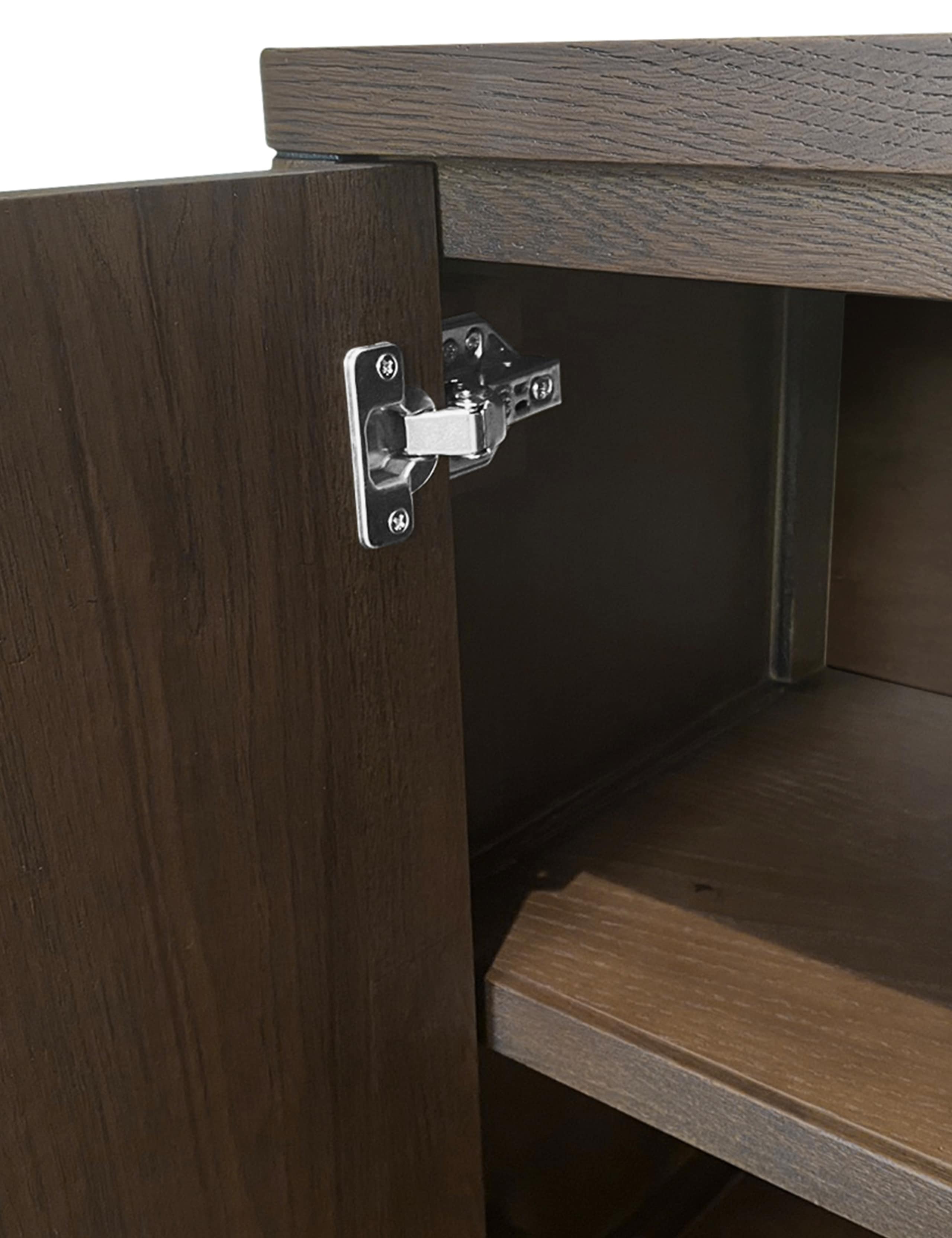 California Oak Walnut Finish Small Sideboard 4 of 8