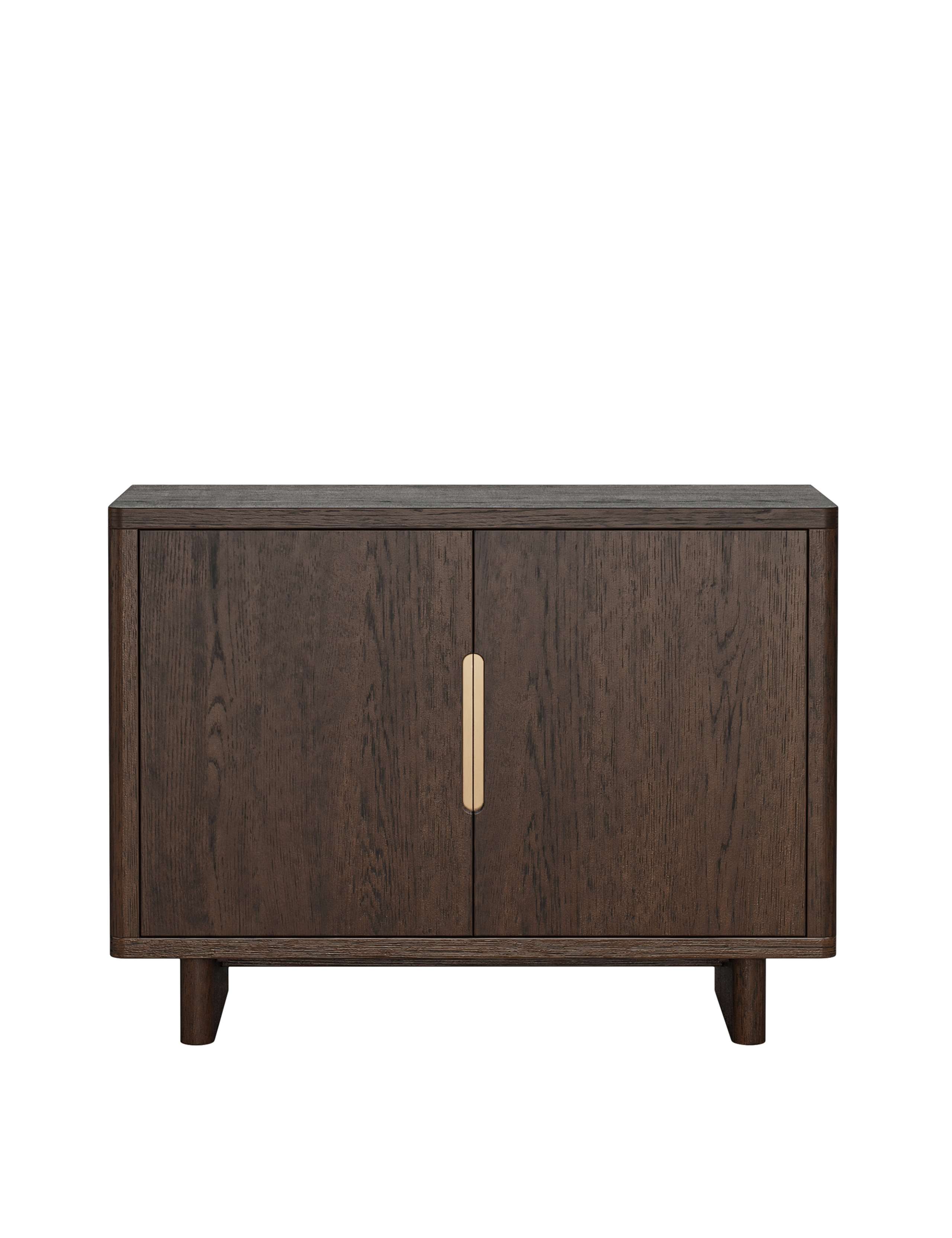 California Oak Walnut Finish Small Sideboard 2 of 8