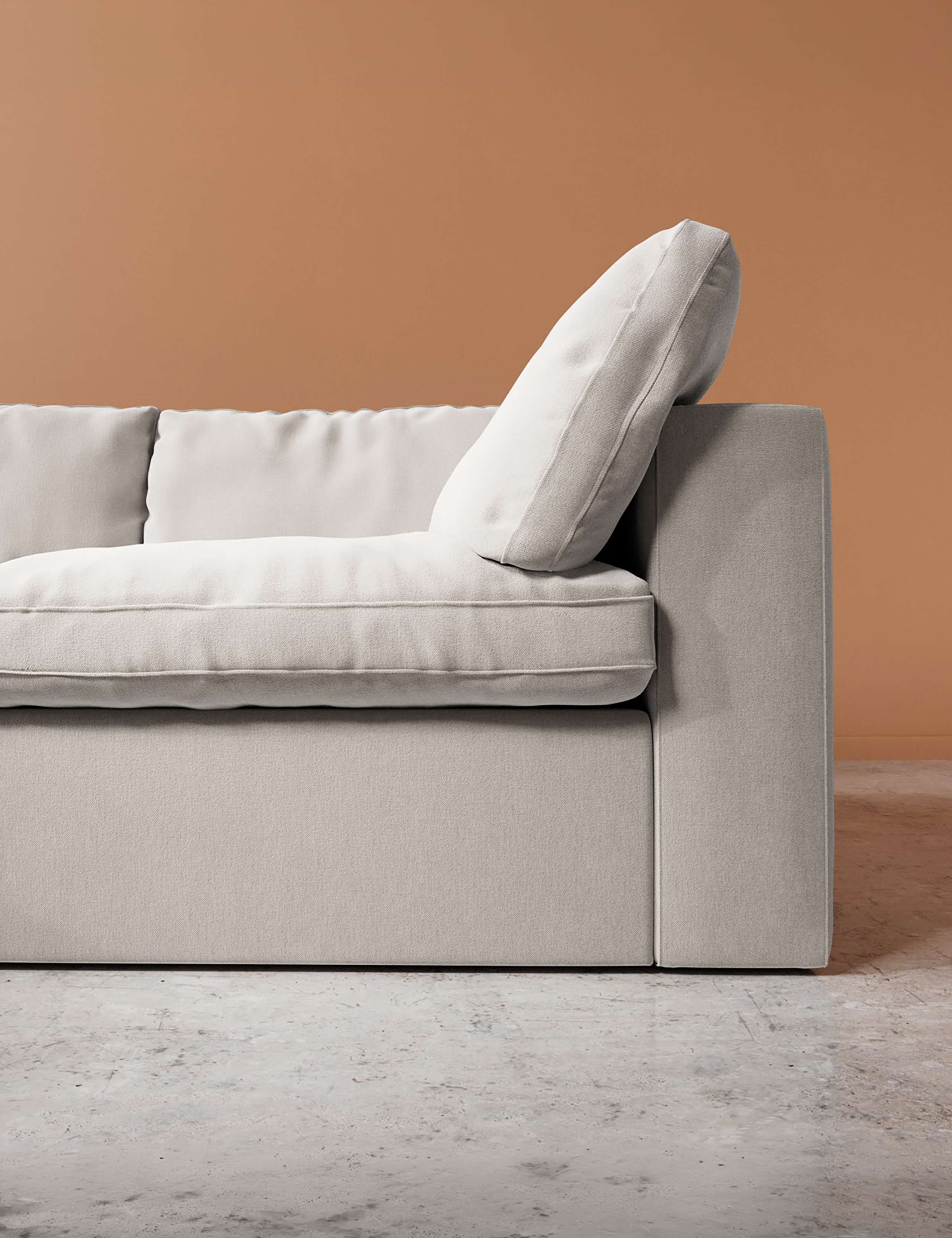 Crushed Velvet Left Hand Chaise Sofa 2 of 6