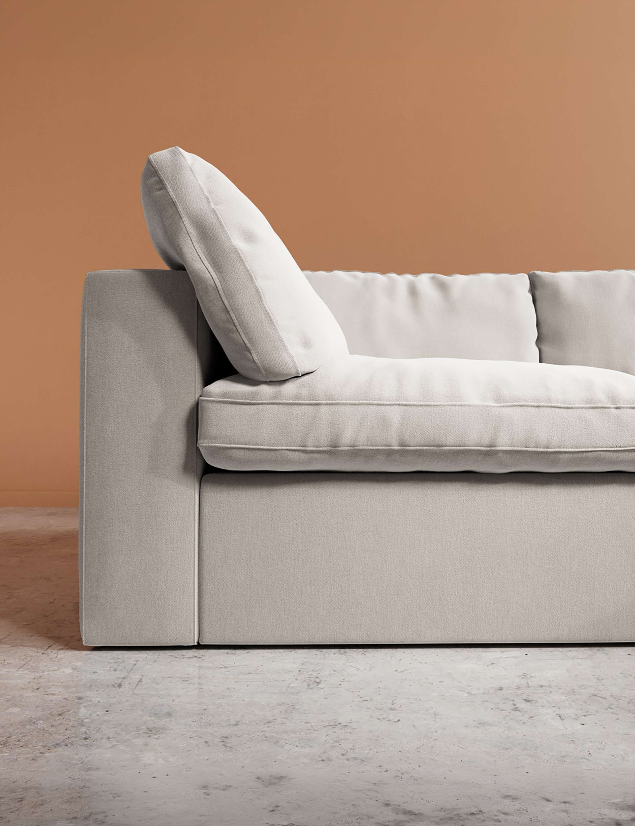 Crushed Velvet Right Hand Chaise Sofa 2 of 6